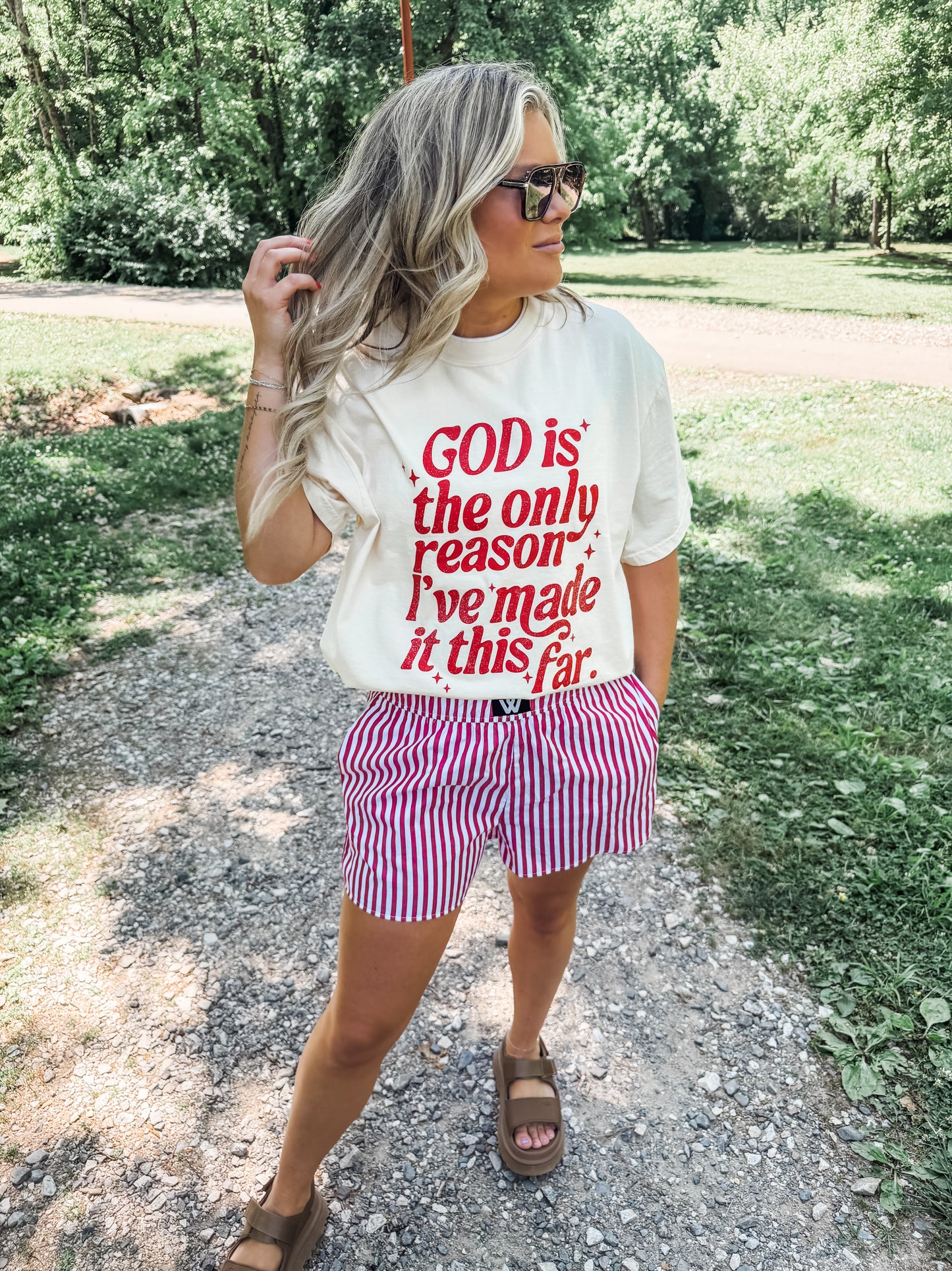 God Is The Only Reason I Made it This Far- ivory tee