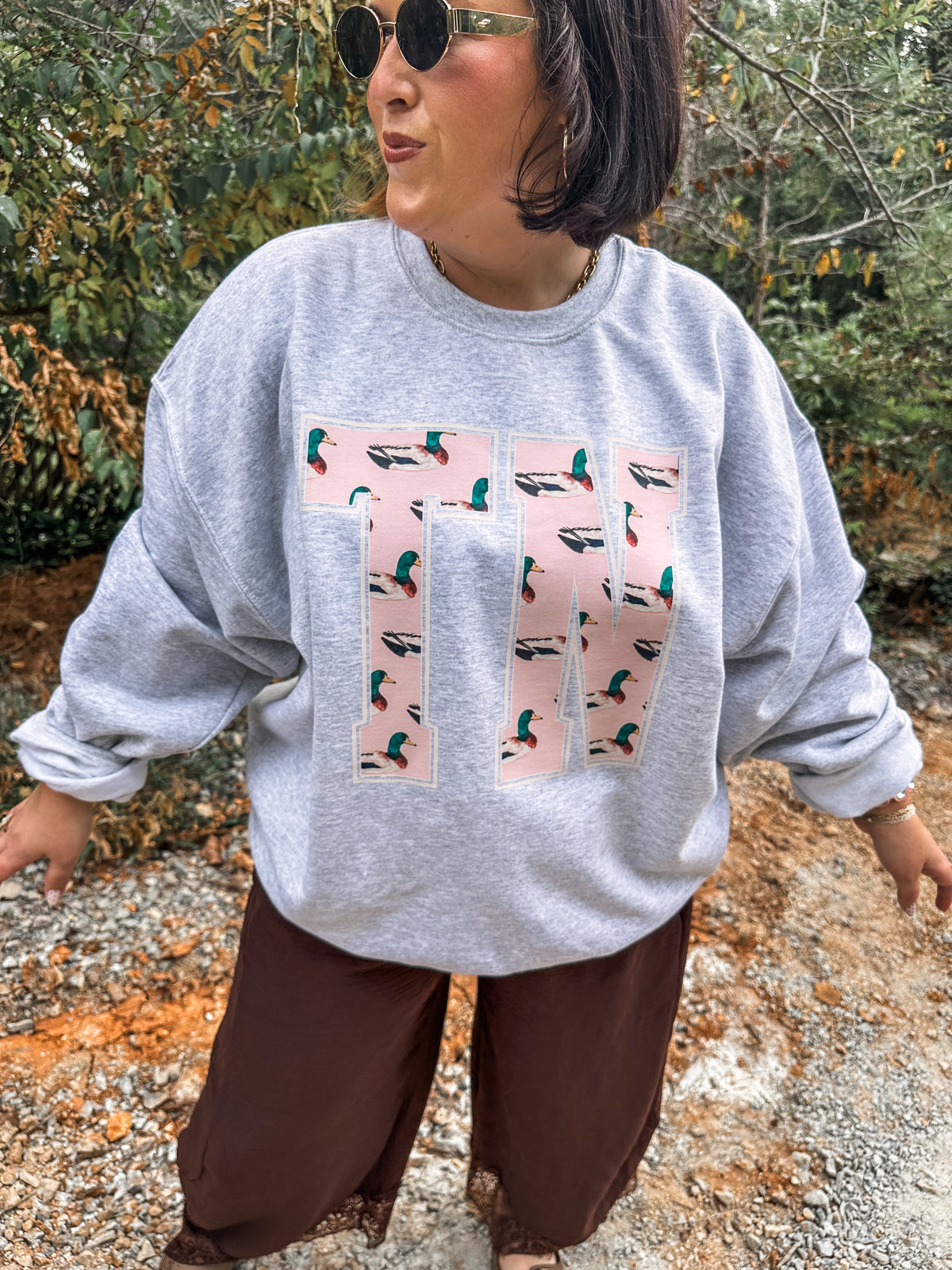 TN pink Mallard- Ash Sweatshirt