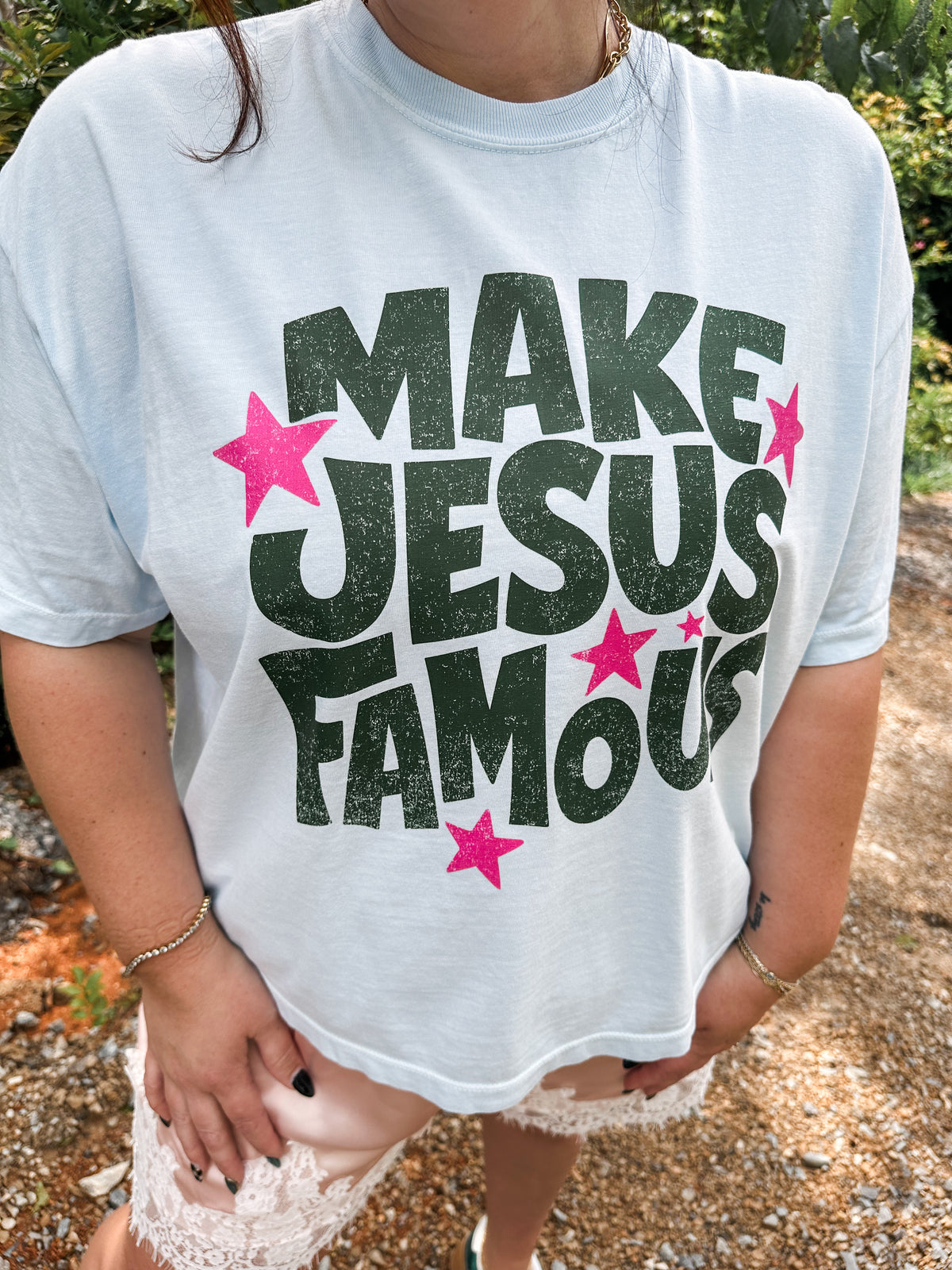 Make Jesus Famous- Blue Crop