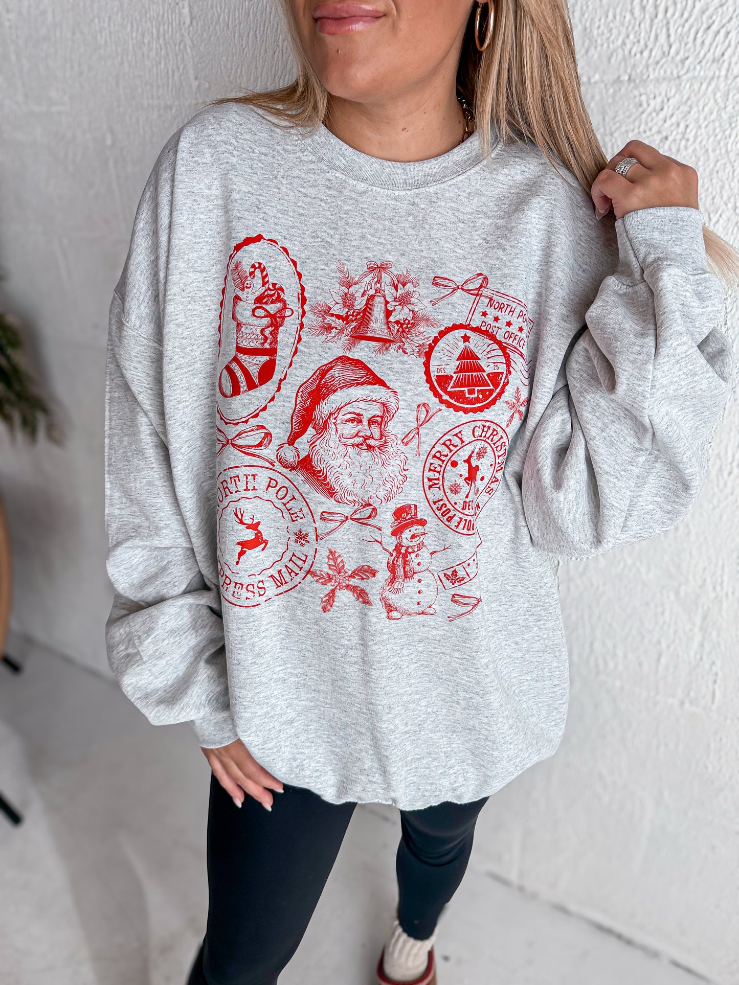 Christmas Postage Ash Sweatshirt