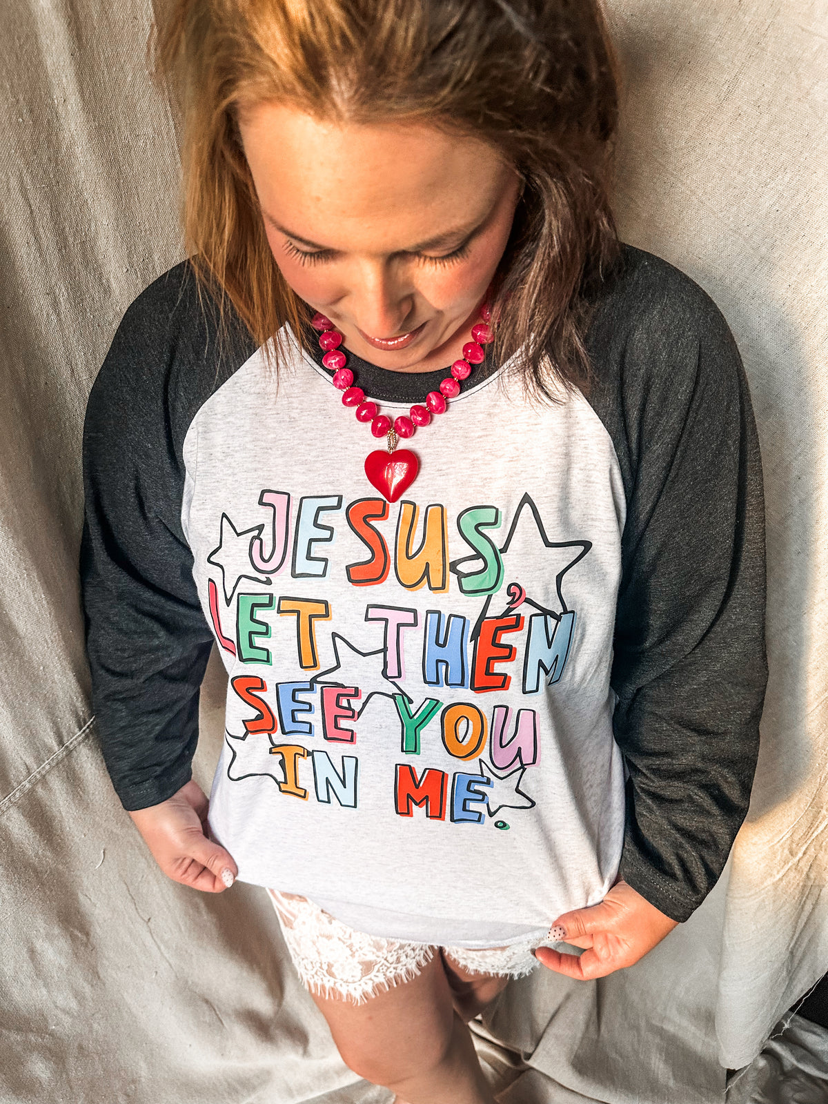 Jesus Let them See You In Me- Baseball Tee
