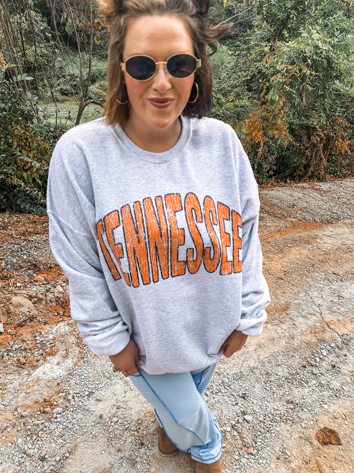 Distressed Tennessee -Ash Sweatshirt