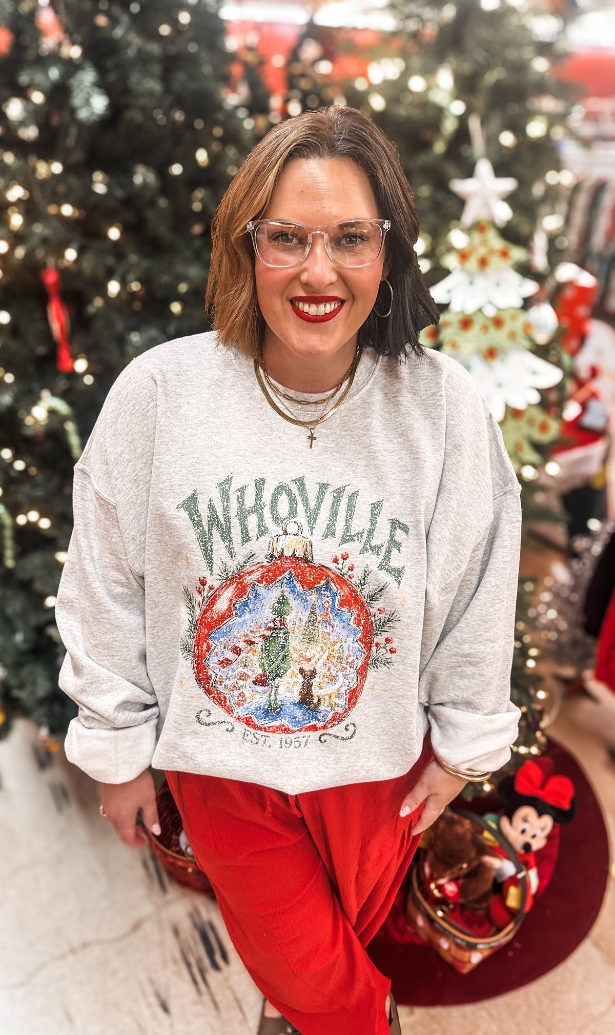 Green Man Ornament Christmas Sweatshirt