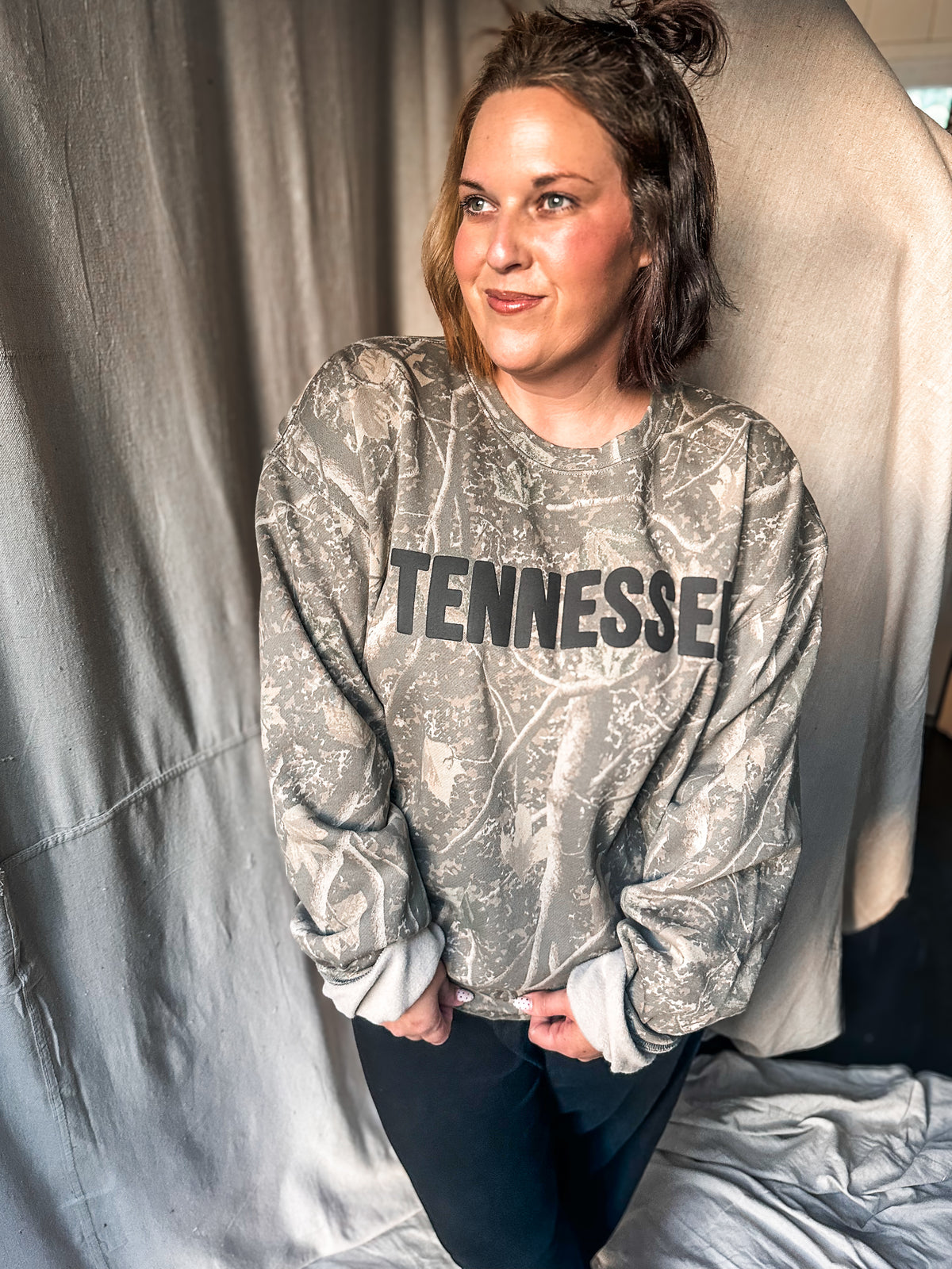 Tennessee Camo Sweatshirt- Puff