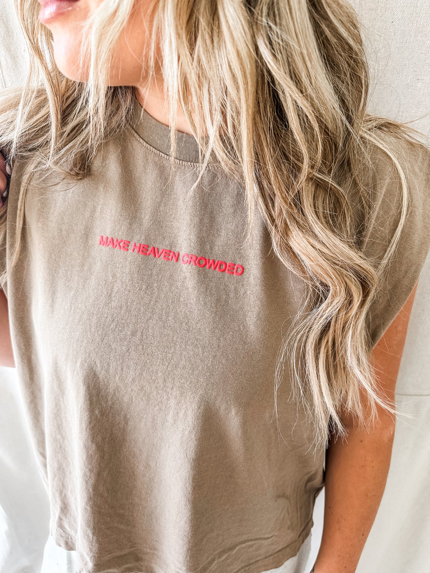 Make Heaven Crowded Brown Muscle Tank