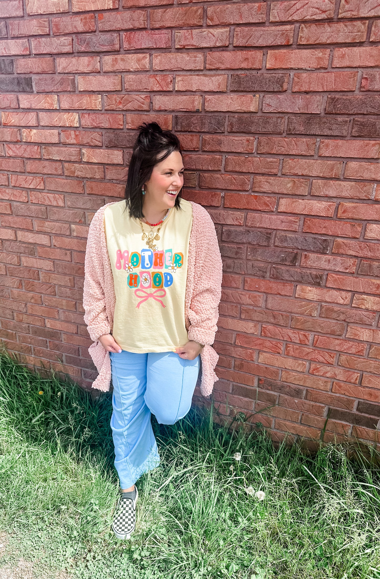 Motherhood Yellow Crop Tee – Comfort Colors Cropped Graphic Tee