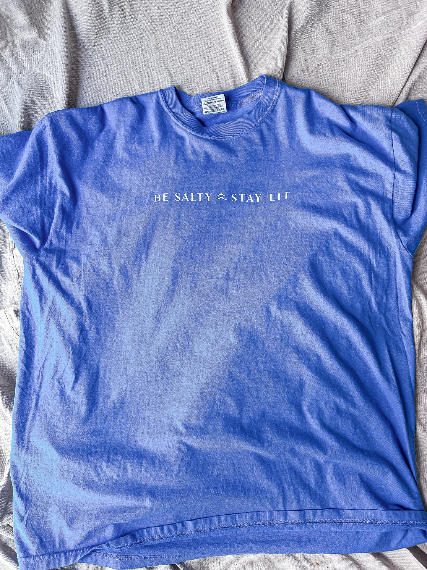 Be Salty Salty Stay Lit- Blue Tee