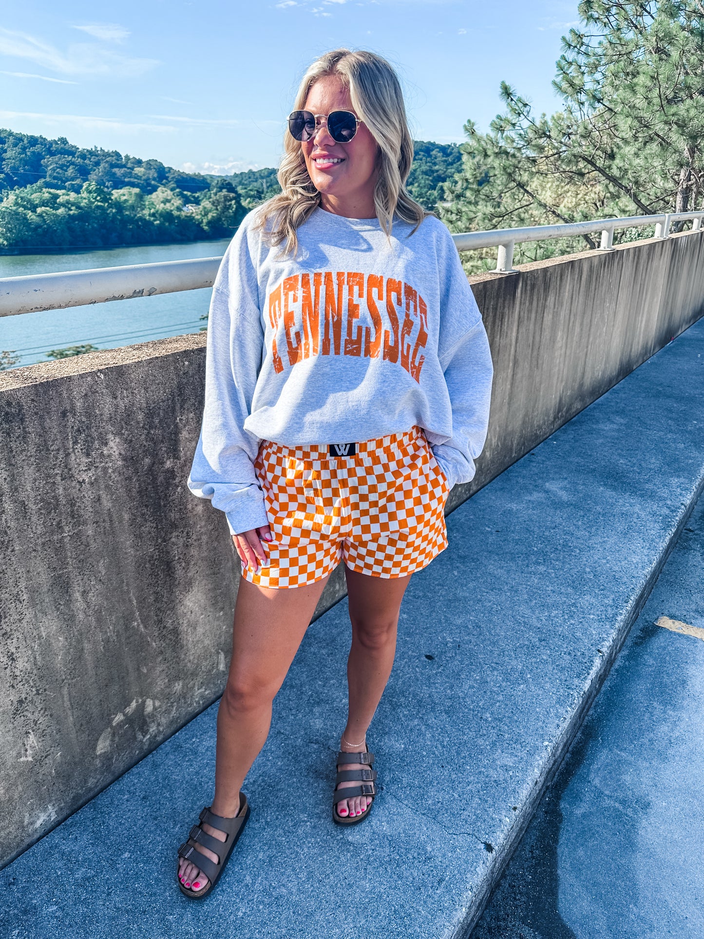 Tennessee Distressed Arch- Ash Sweatshirt