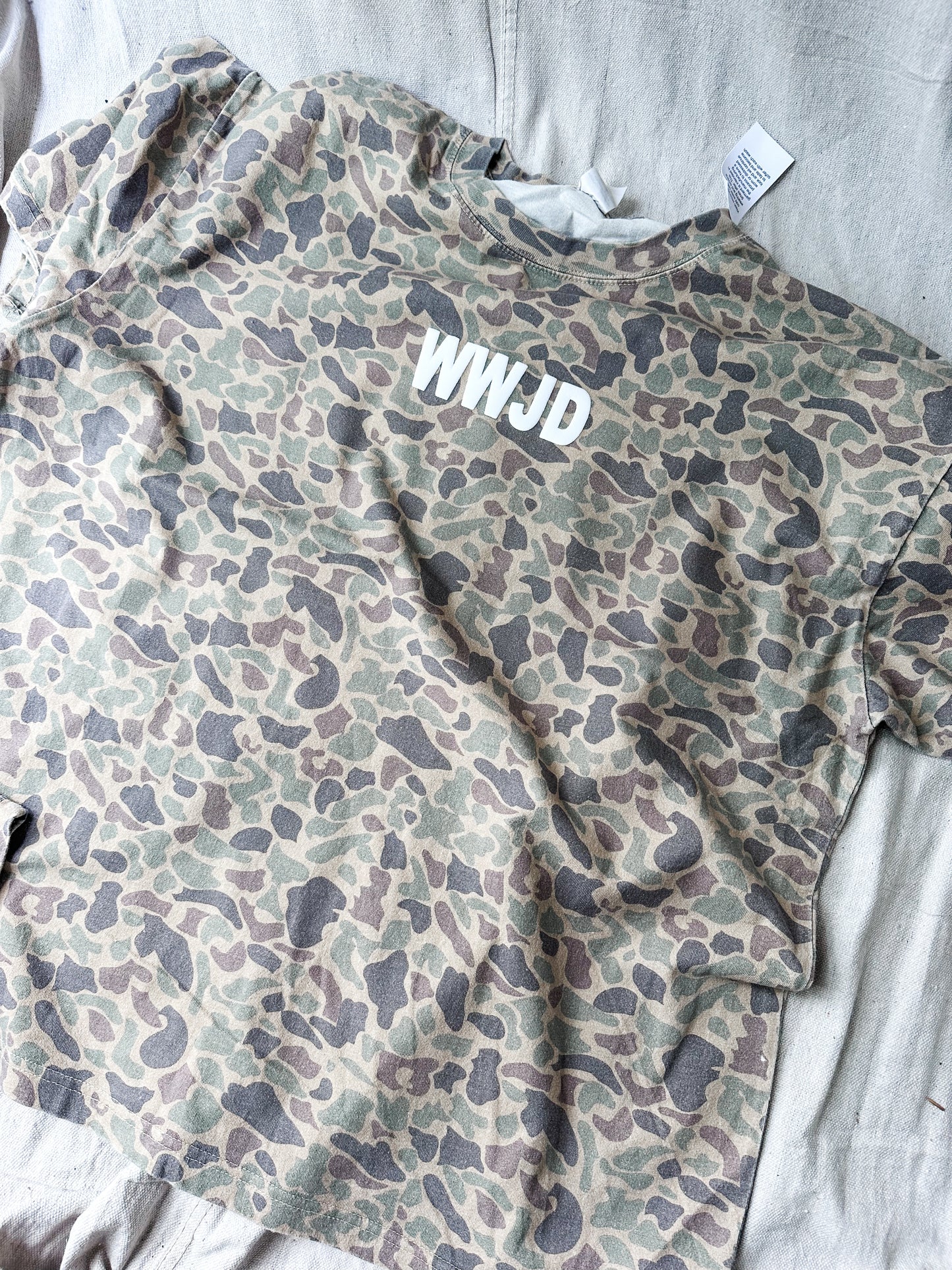 WWJD Duck Camo Graphic Tee
