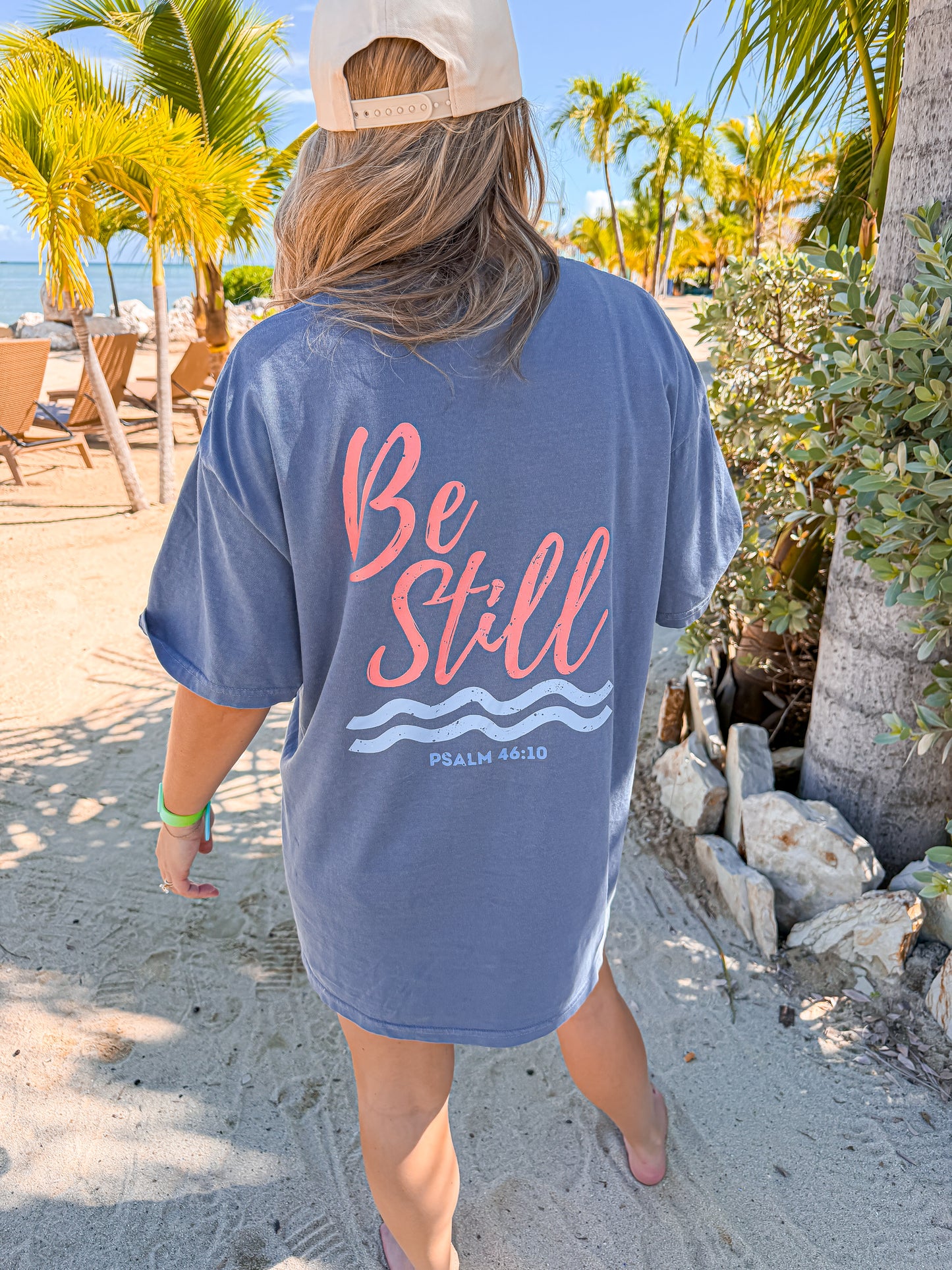 Be Still- Psalm 46:10 Blue tee