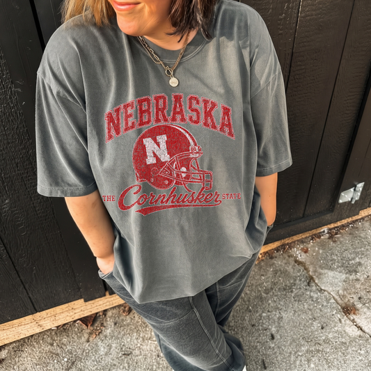 Vintage Nebraska Cornhusker State- Pepper Tee