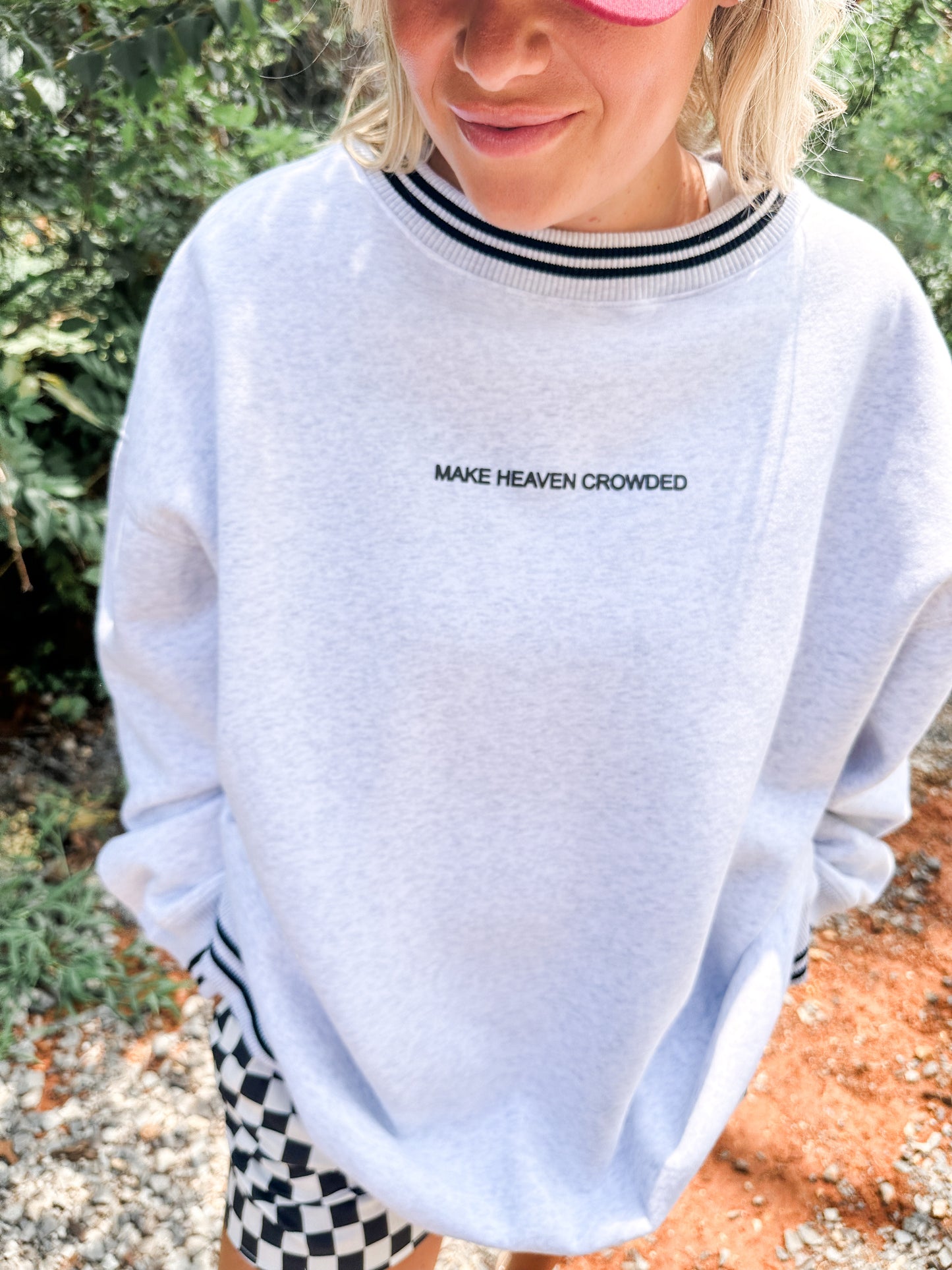 Make Heaven Crowded Varsity Sweatshirt
