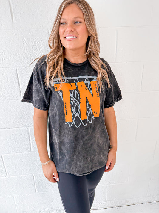 TN Basketball Acid Wash Tee