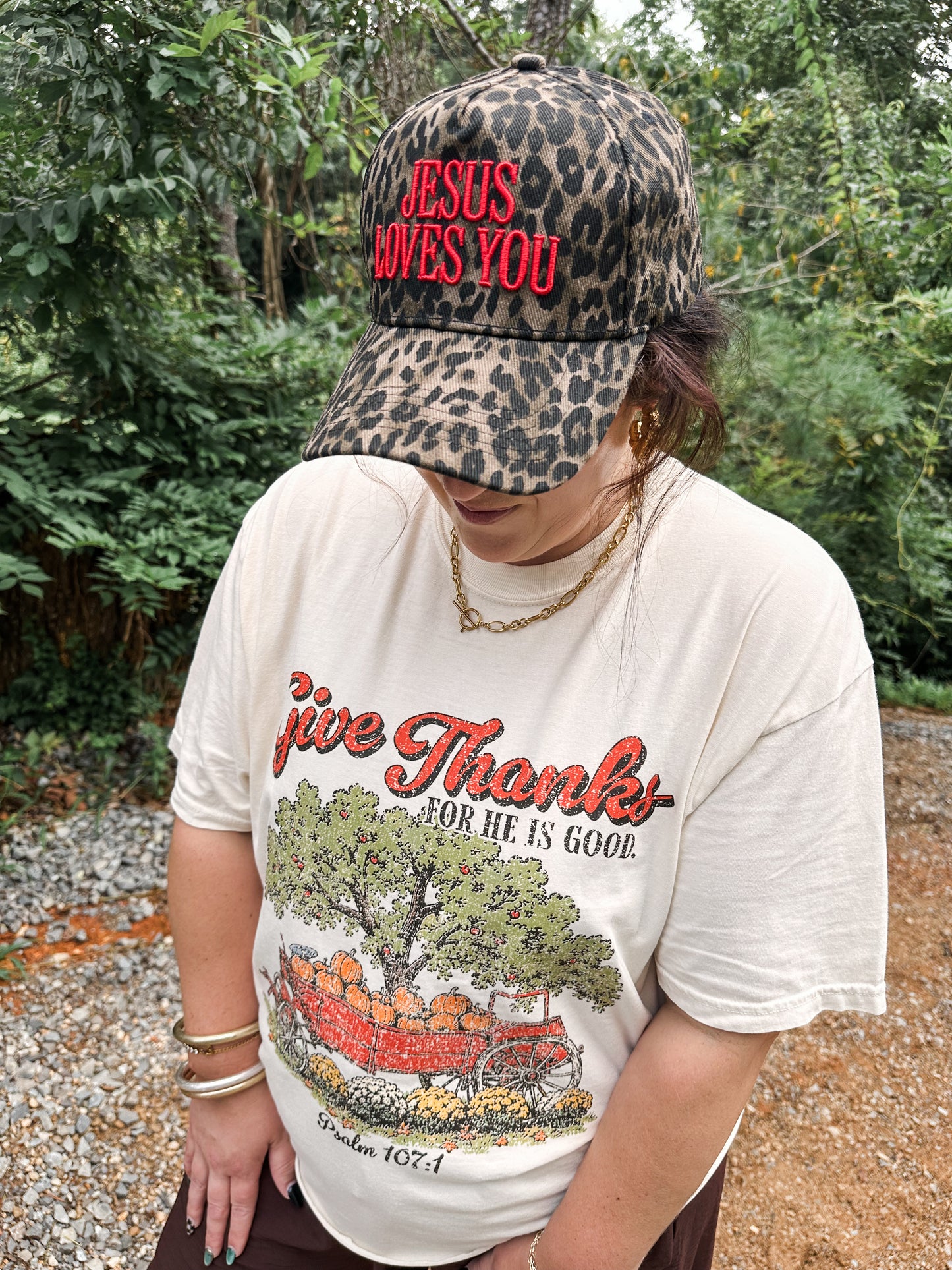JESUS LOVES YOU leopard hat
