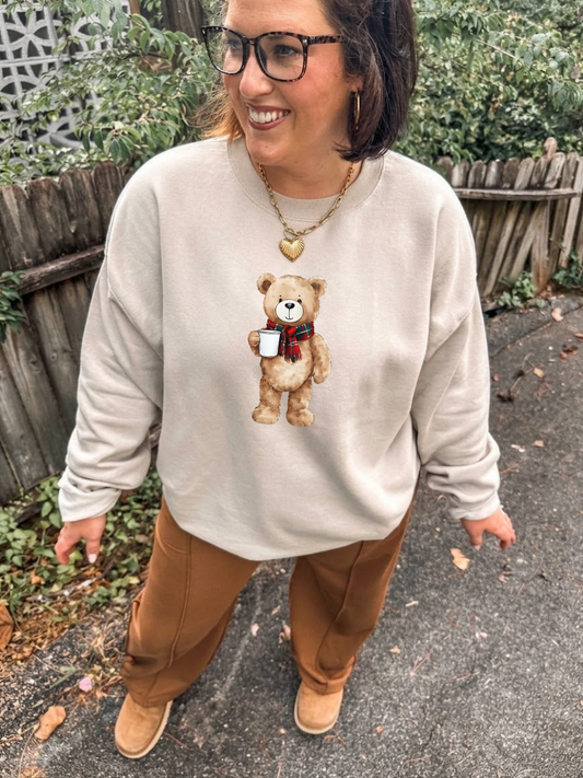 Coffee Bear - Sand Sweatshirt