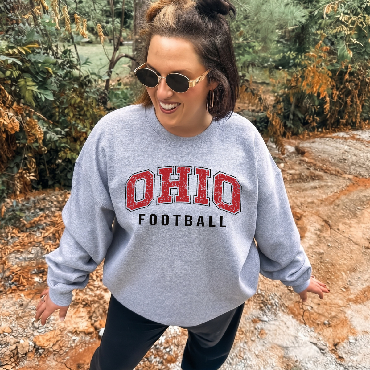 Classic Ohio Football Arch-Sport Gray Sweatshirt