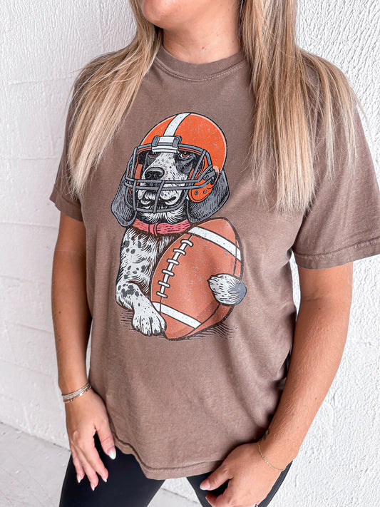 Football Smokey Dog Tee