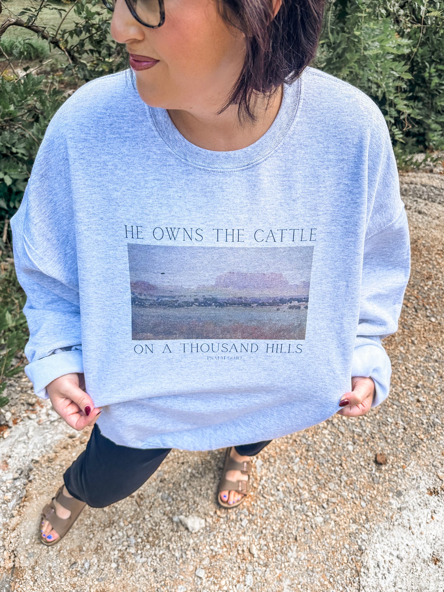 He Owns The Cattle On a Thousand Hills Sweatshirt