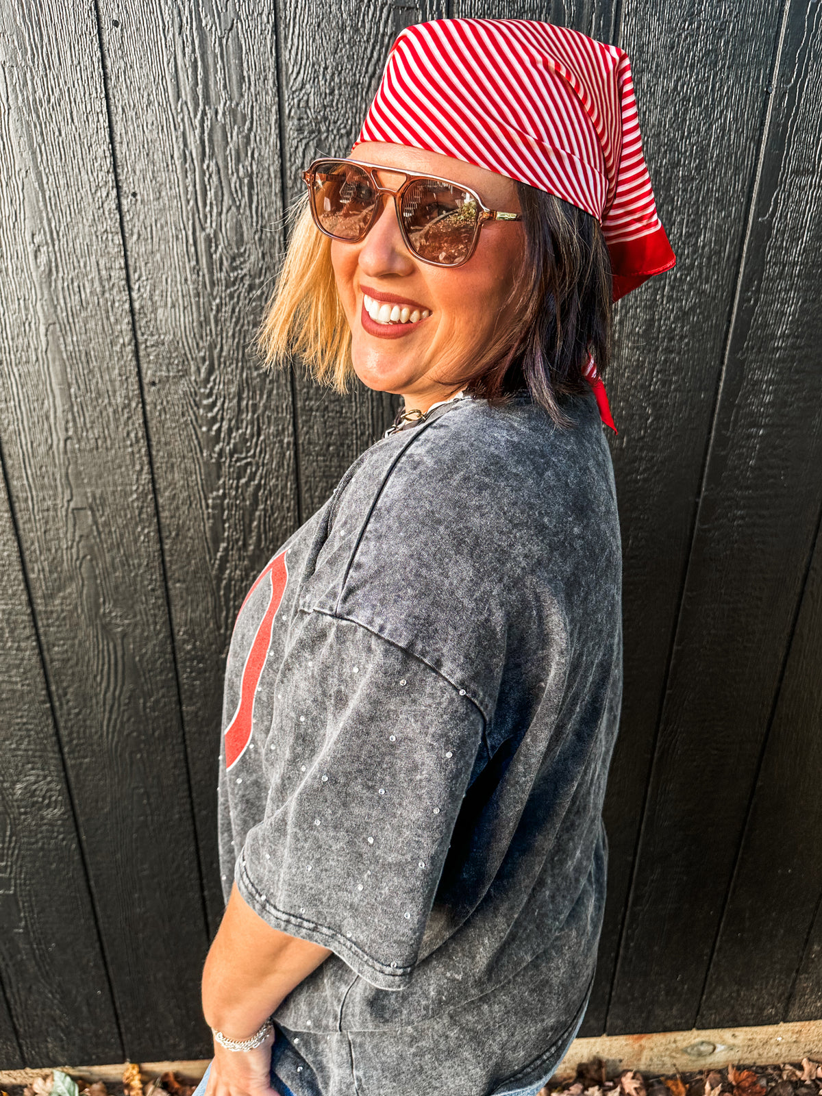 Ohio Bling Acid Washed Tee