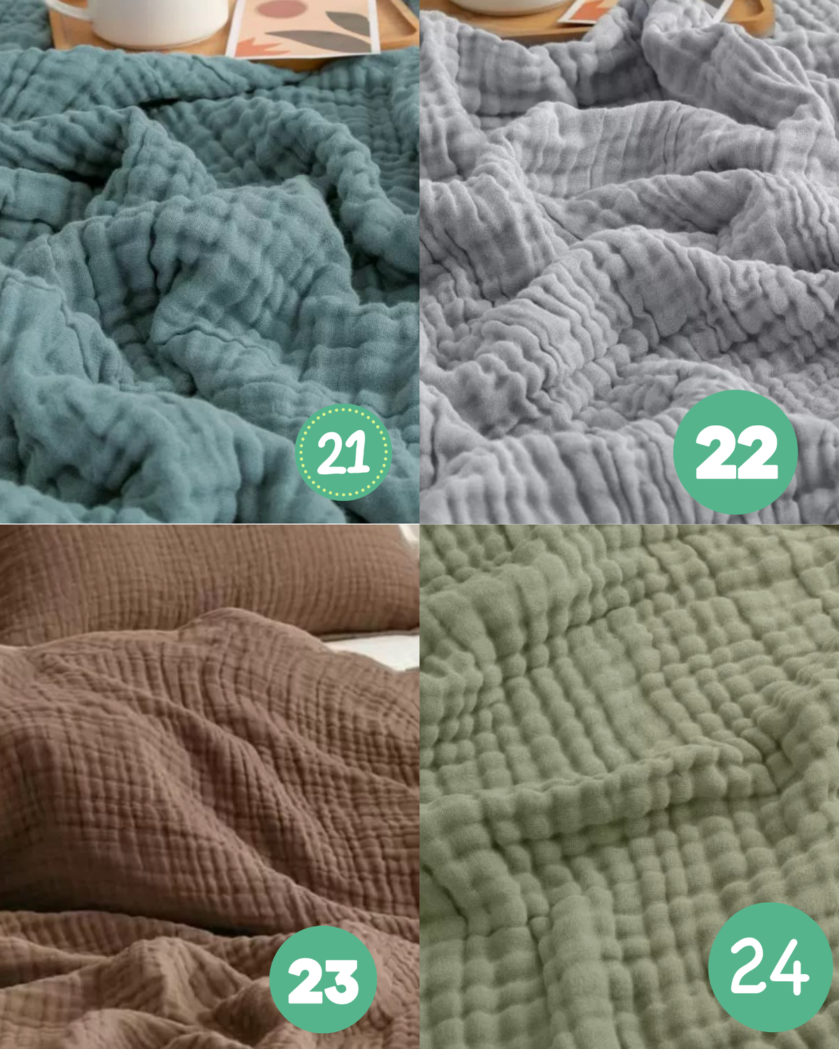 Muslin Cotton Blanket #21-24 PREORDER
