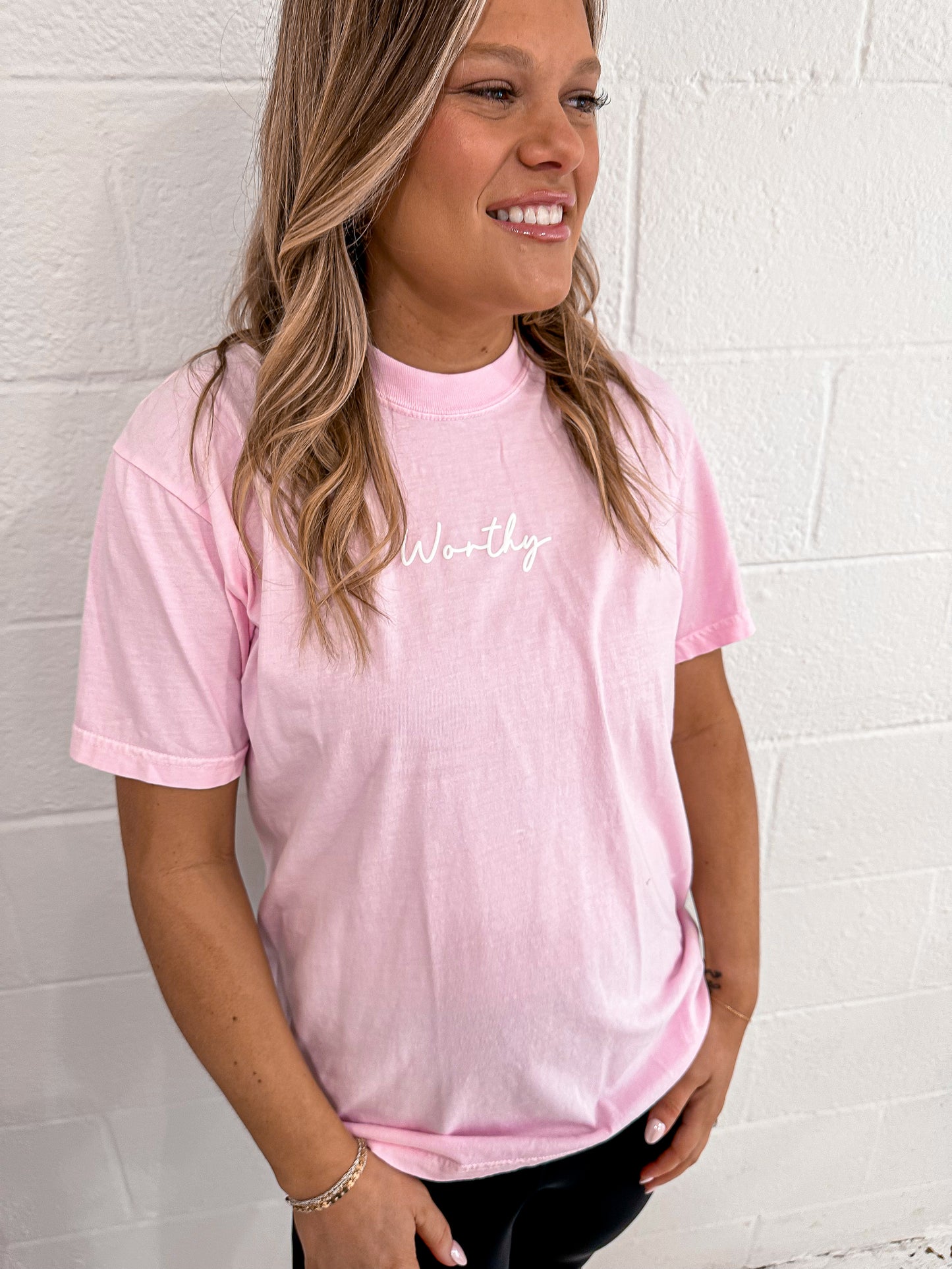 Worthy Pink Tee