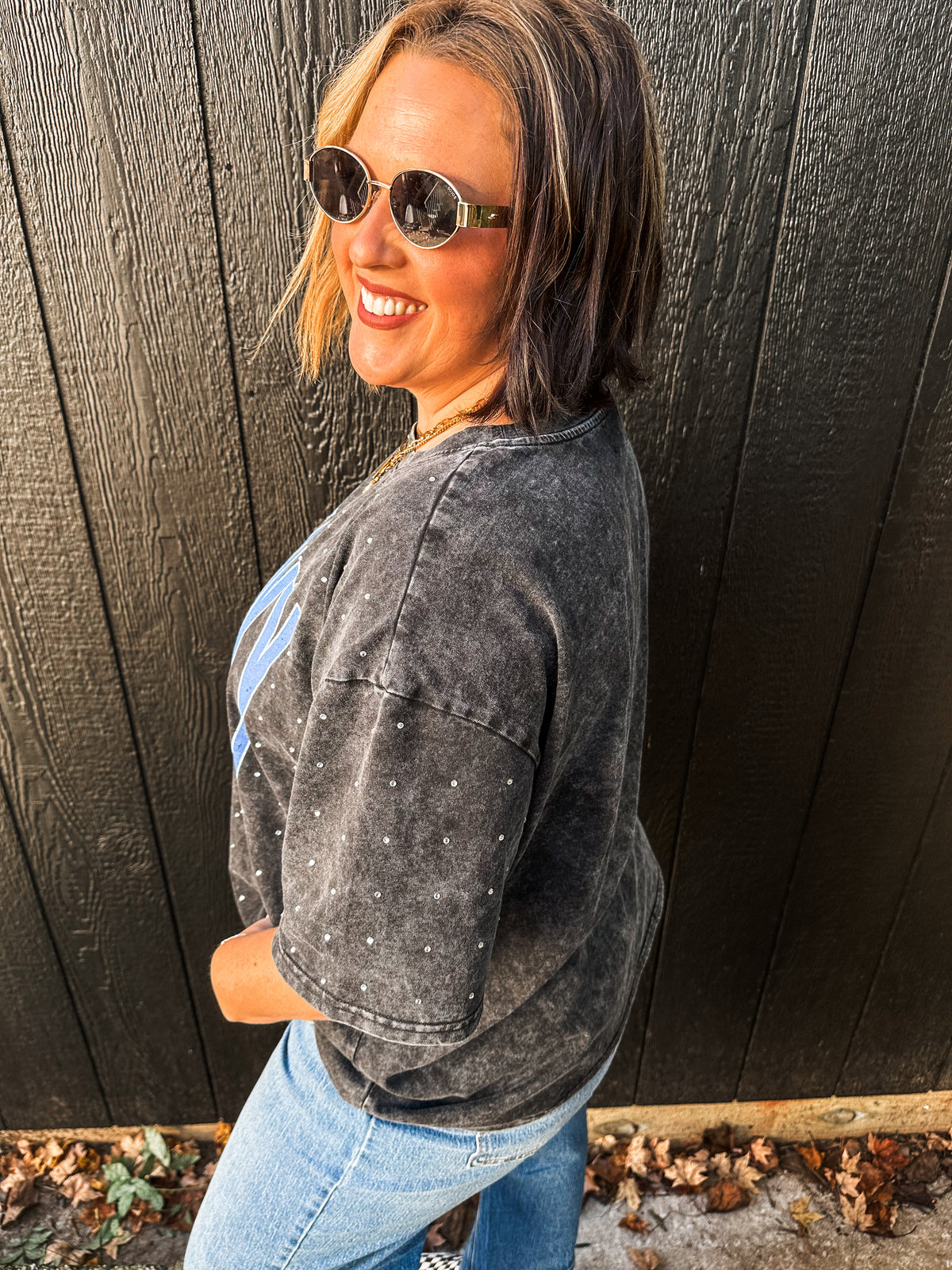 Kentucky Bling Acid Washed Tee