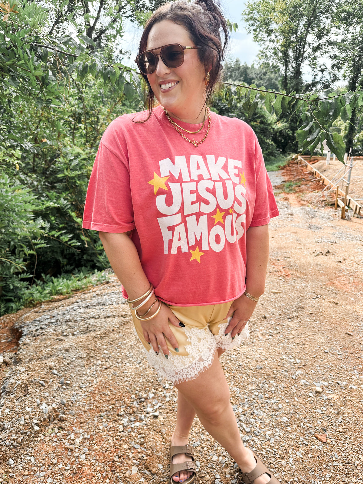 Make Jesus Famous- Watermelon Tee
