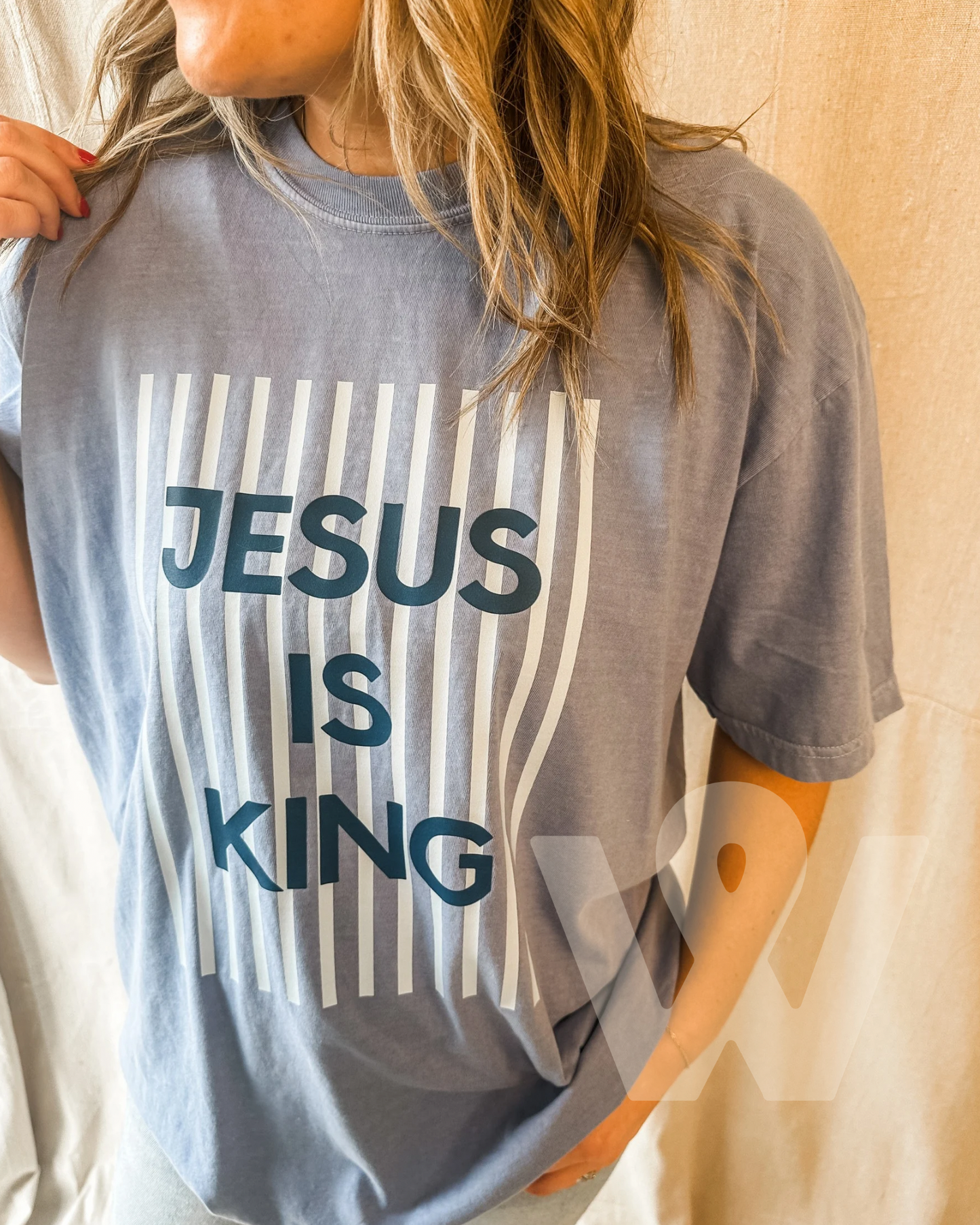 Jesus is King Stripe Tee