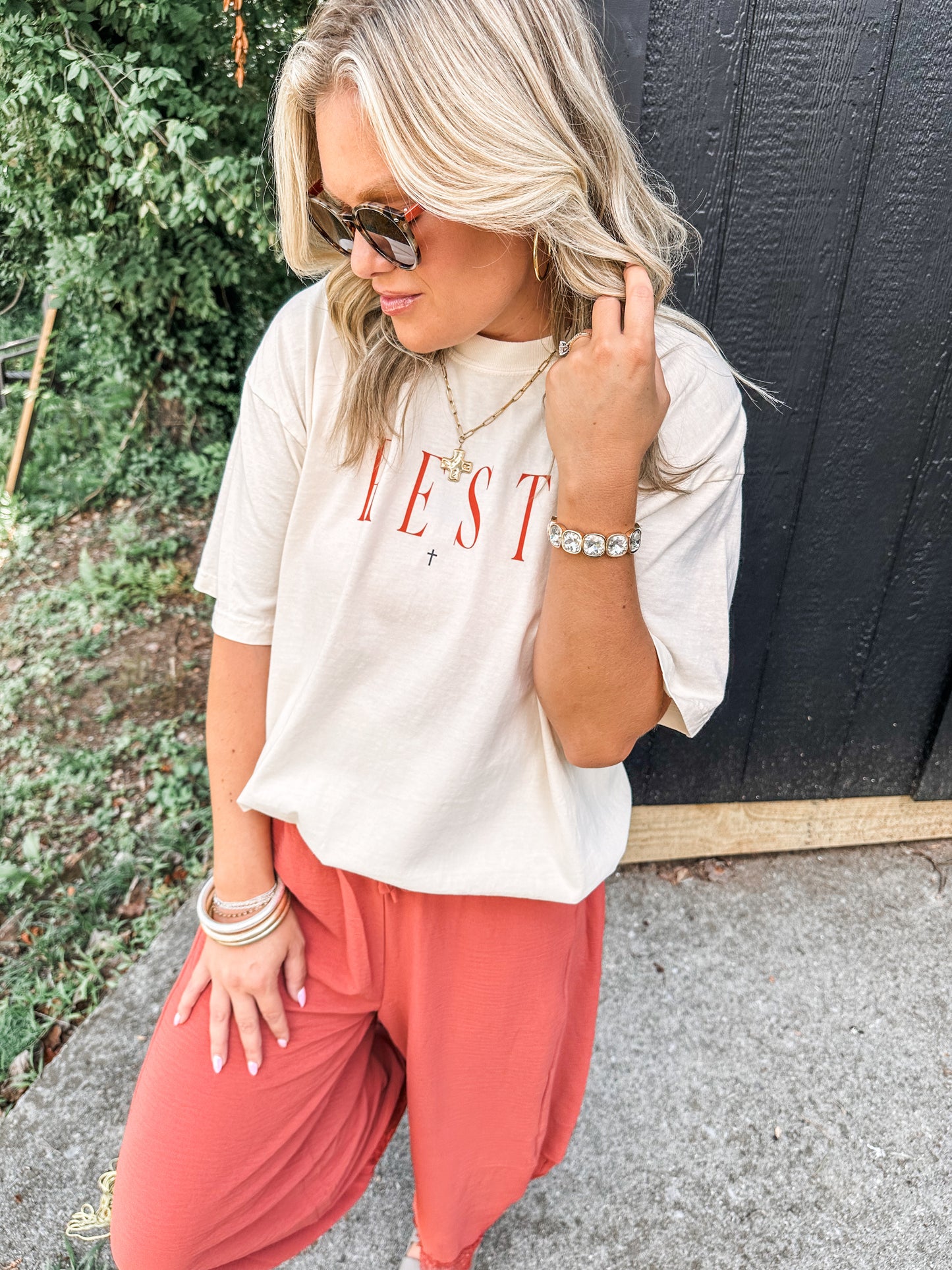REST ivory Tee
