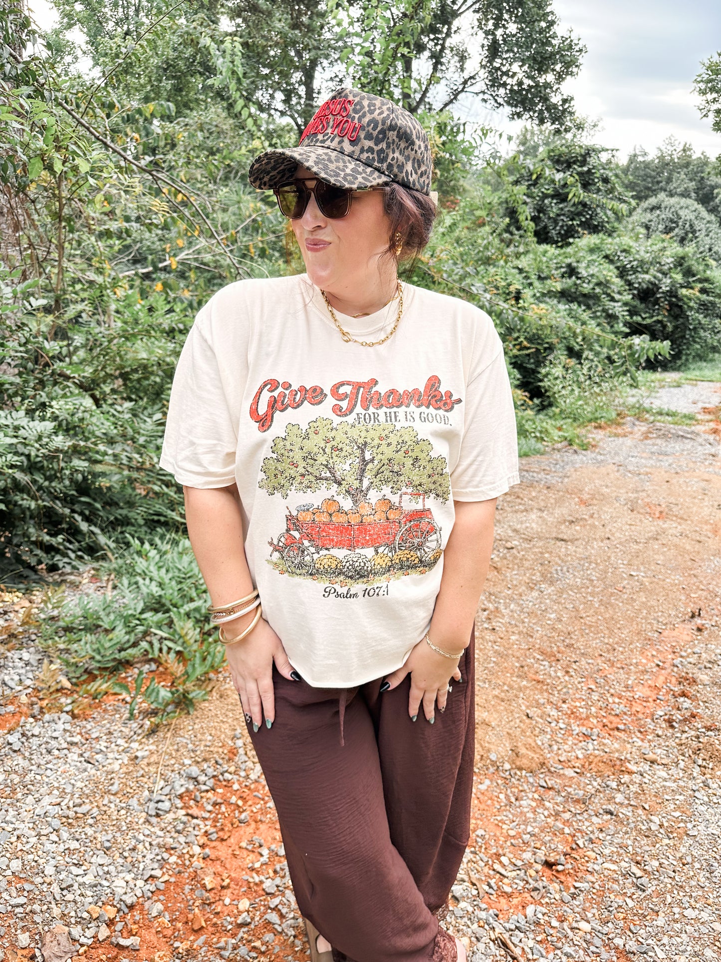 Give Thanks- Ivory Tee