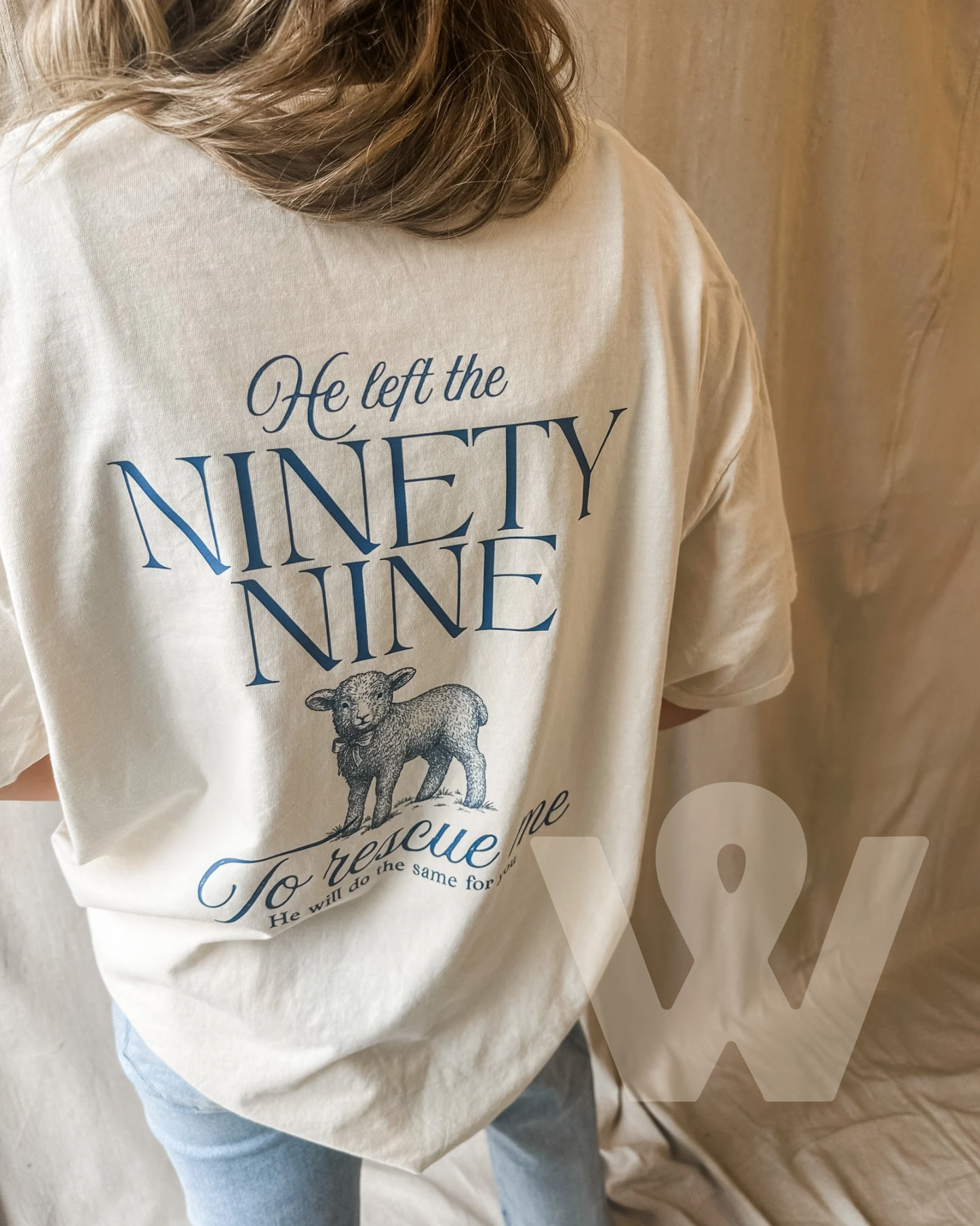 He Left the 99 - ivory Tee