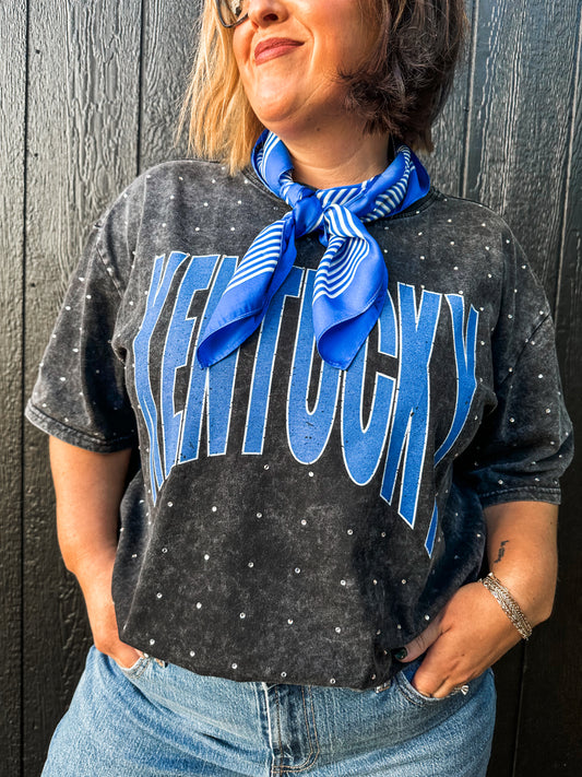 Kentucky Bling Acid Washed Tee