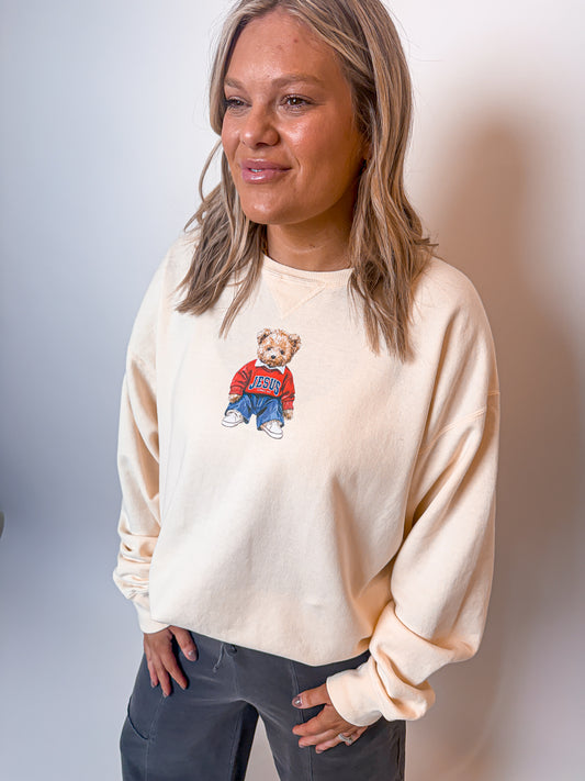 Jesus Loves Me Vintage Bear Sweatshirt