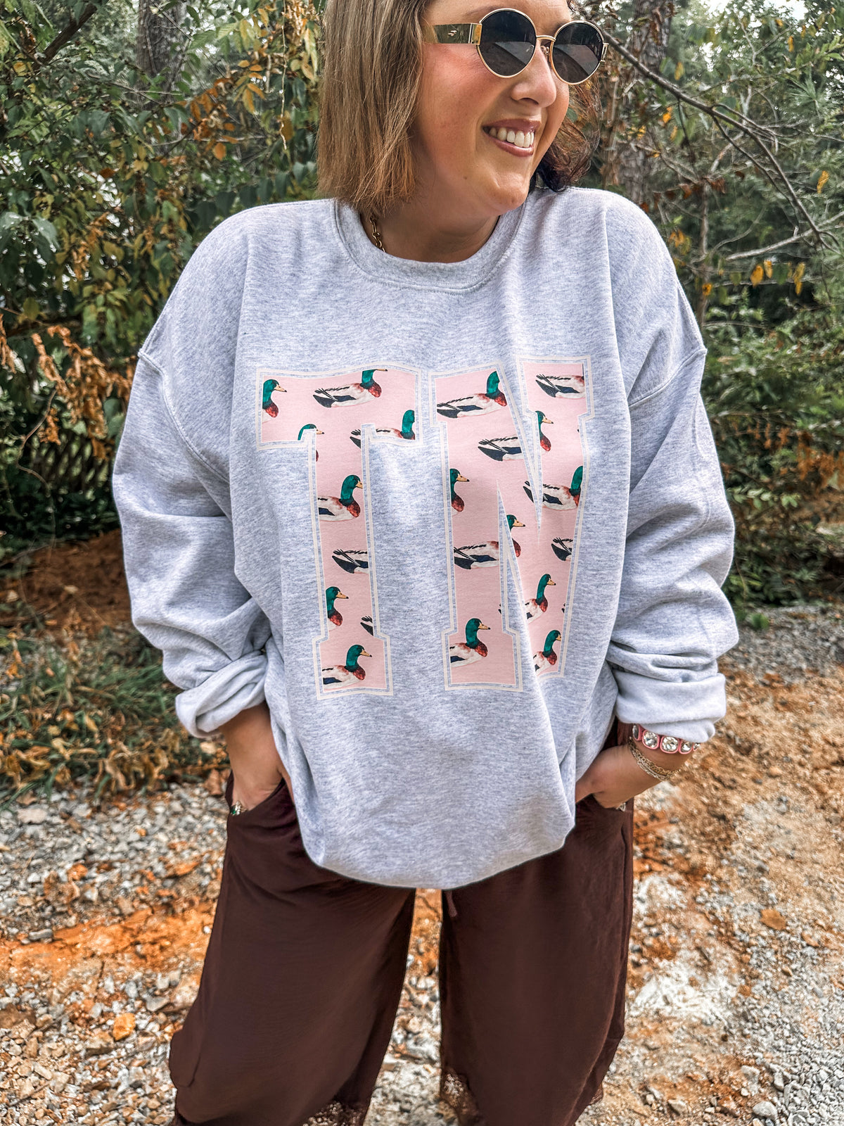 TN pink Mallard- Ash Sweatshirt