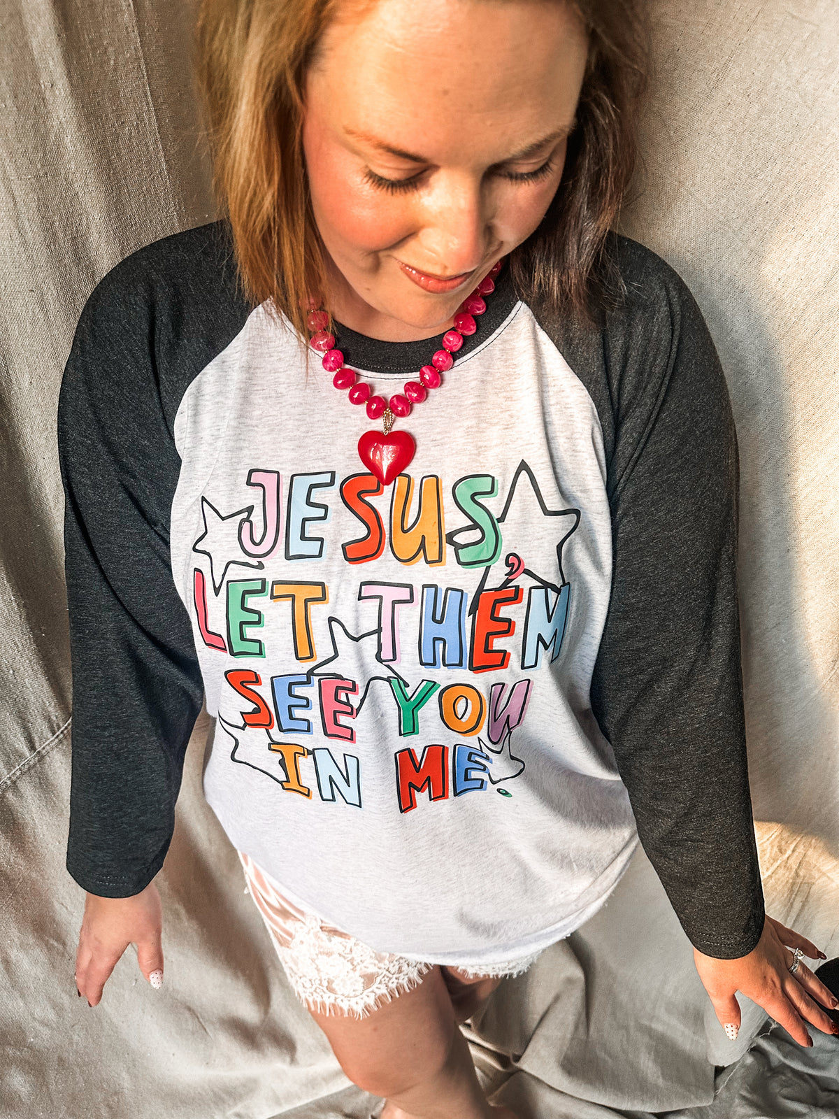 Jesus Let them See You In Me- Baseball Tee