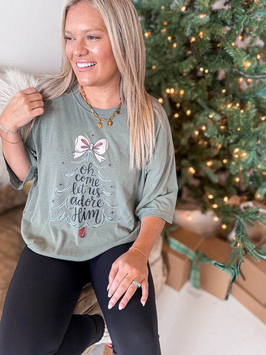 WHOLESALE Oh Come Let Us Adore Him Tee