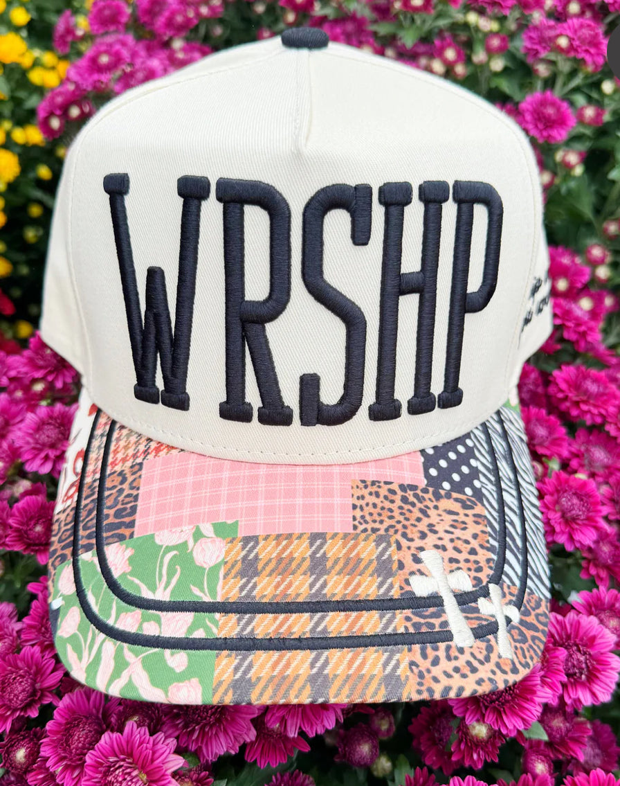 Cap with 'WRSHP' text 