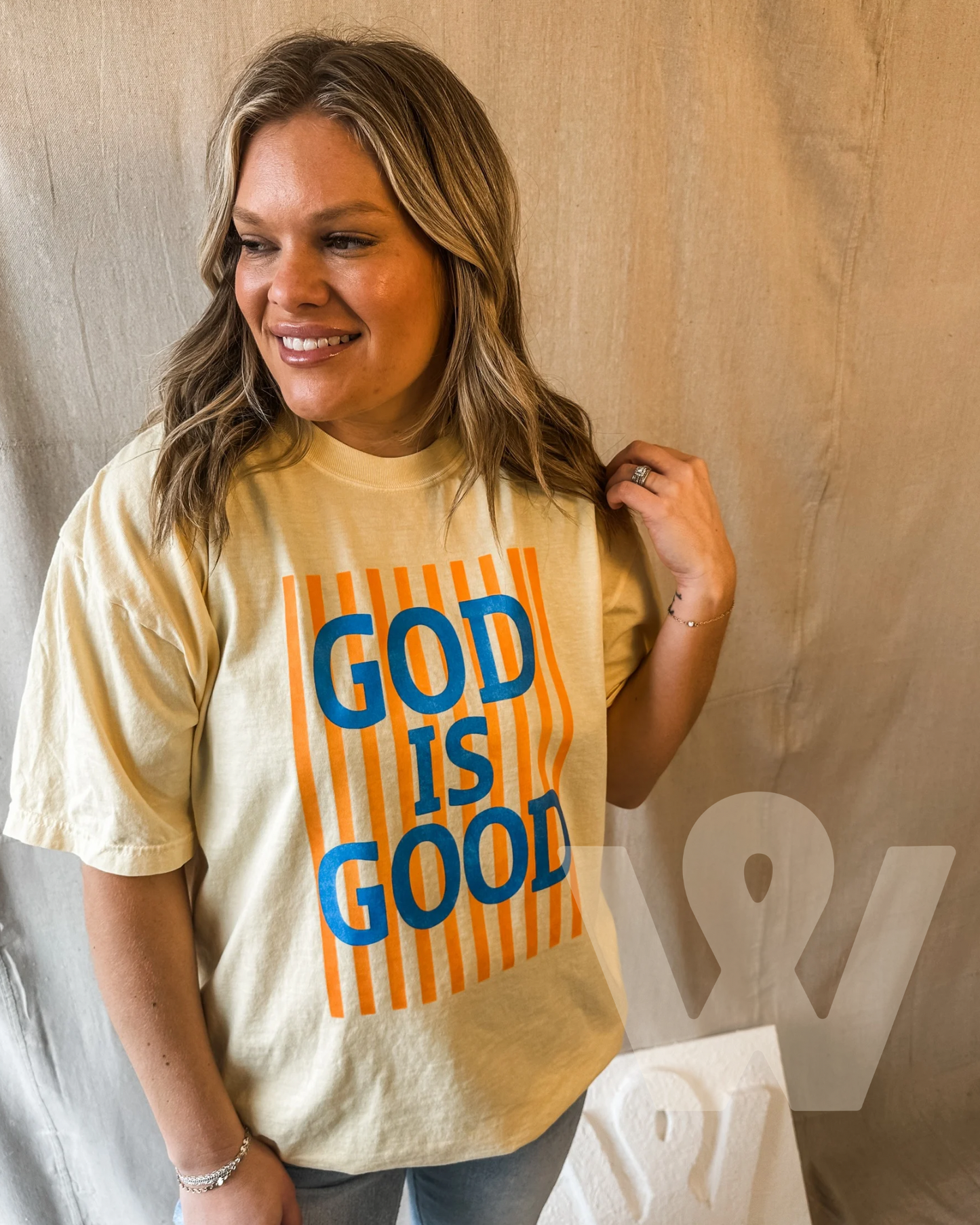 God Is Good Stripe Tee