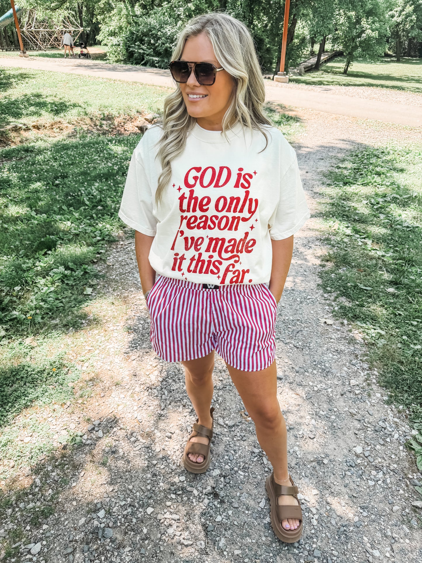 God Is The Only Reason I Made it This Far- ivory tee