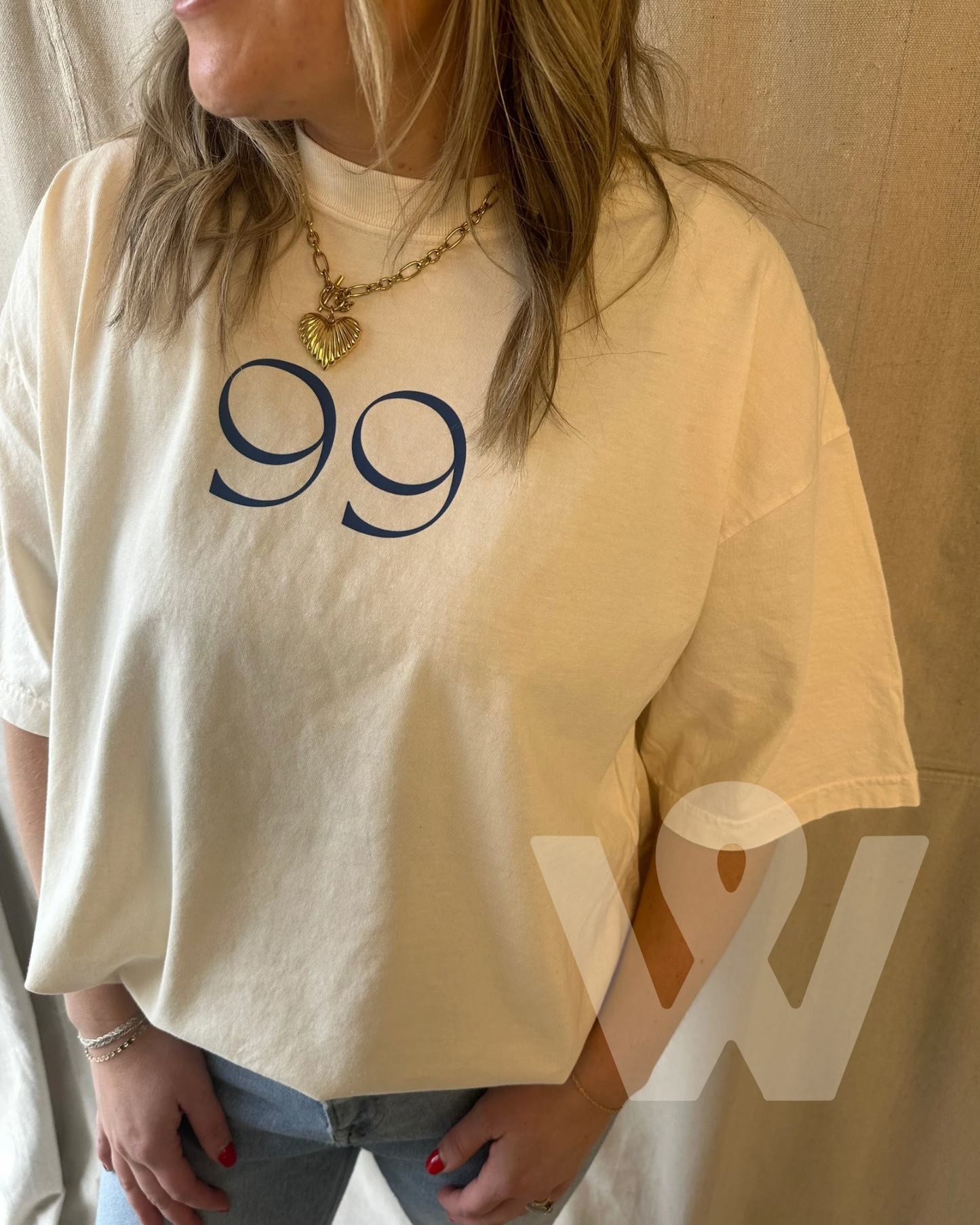 He Left the 99 - ivory Tee
