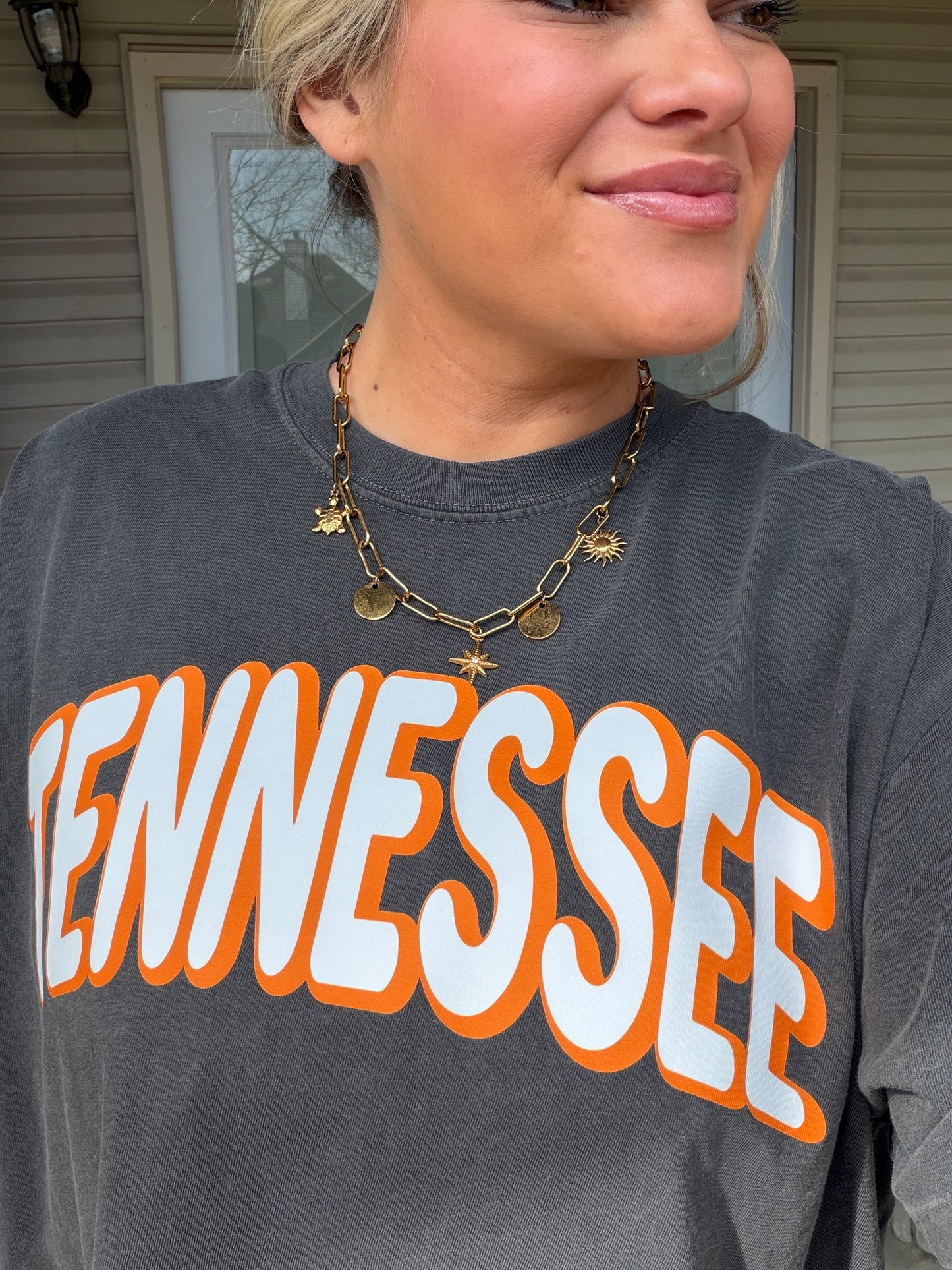 Retro Tennessee Arch- pepper tee
