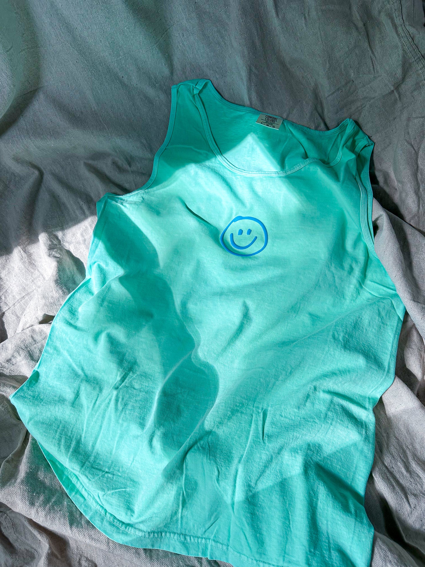 Smiley Face Puff Print Tank or Tee
