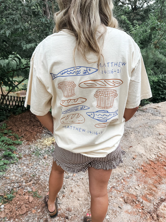 Five Loaves and Two Fish- Ivory Tee