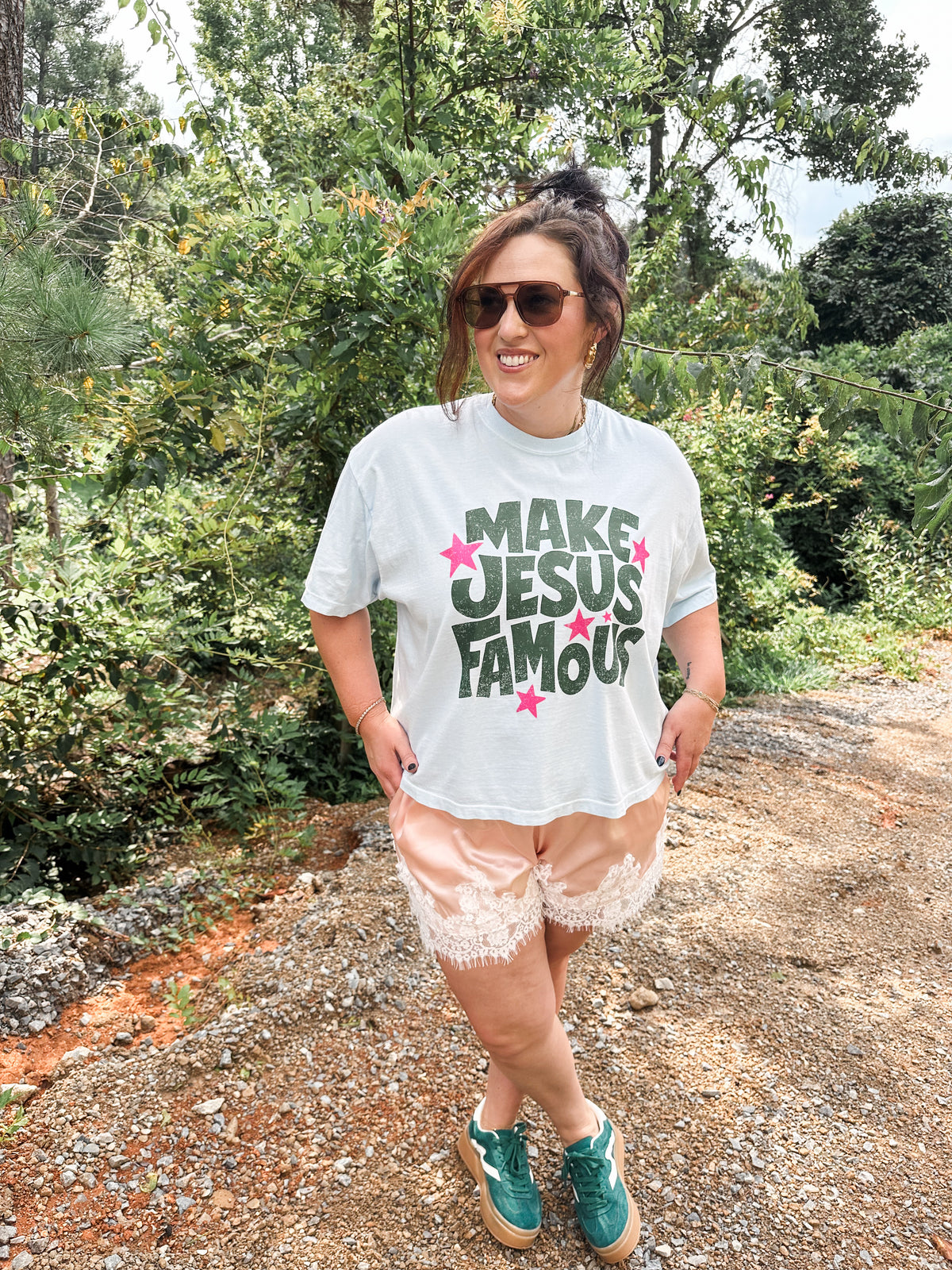 Make Jesus Famous- Blue Crop