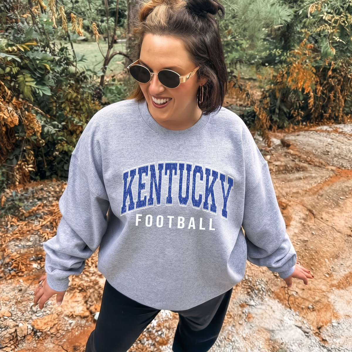 Classic Kentucky Football Arch-Sport Gray Sweatshirt