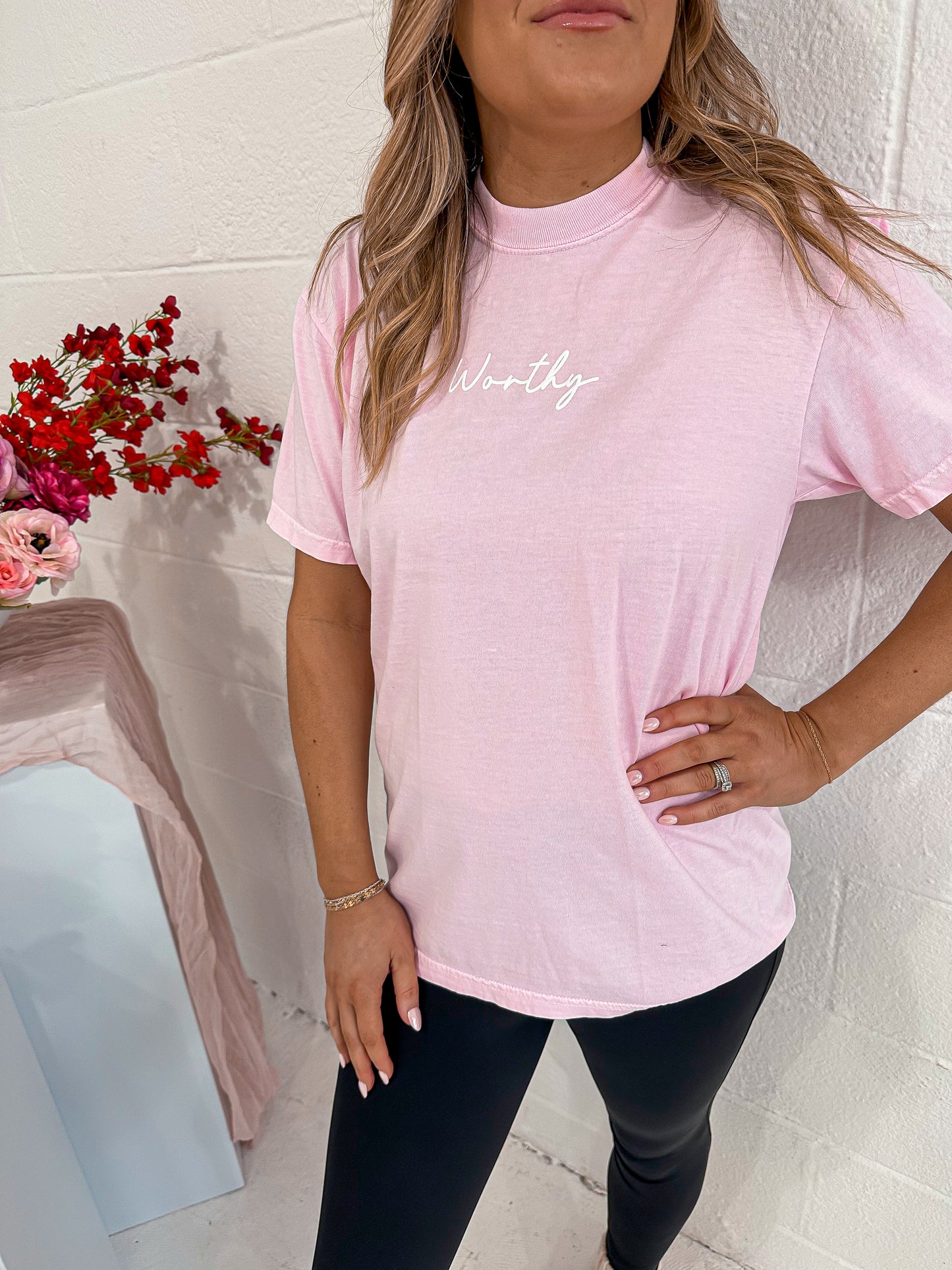 Worthy Pink Tee