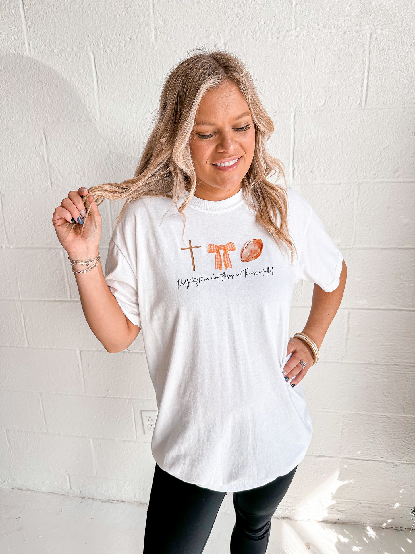 Jesus and Tennessee Football Tee