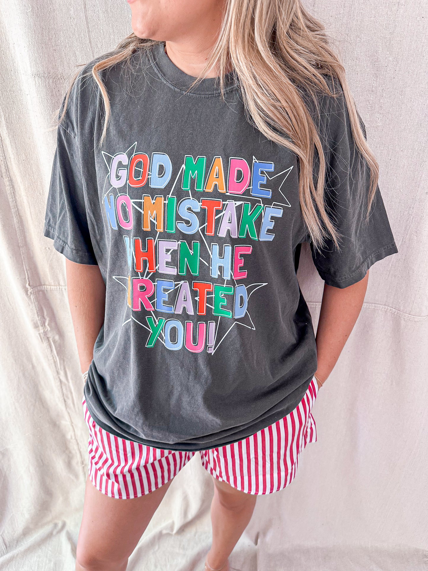 God Made No Mistake - comfort colors tee pepper