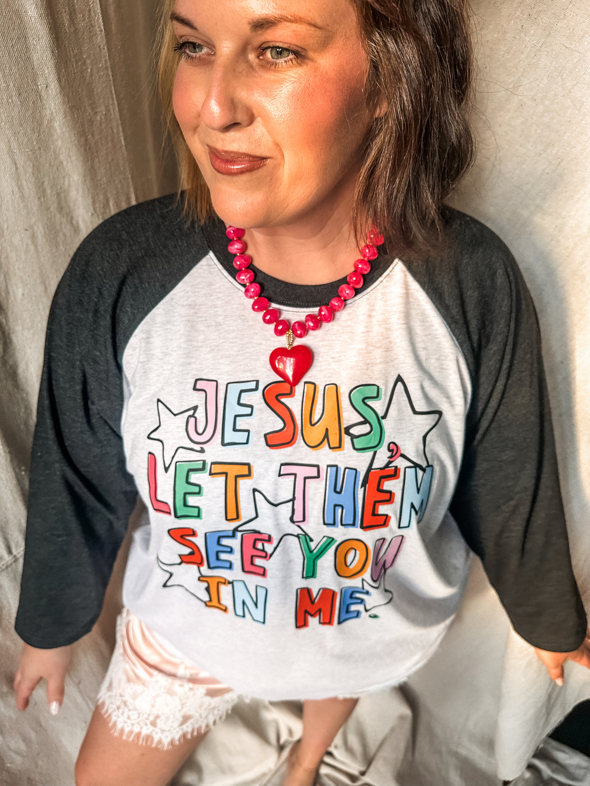 Jesus Let them See You In Me- Baseball Tee