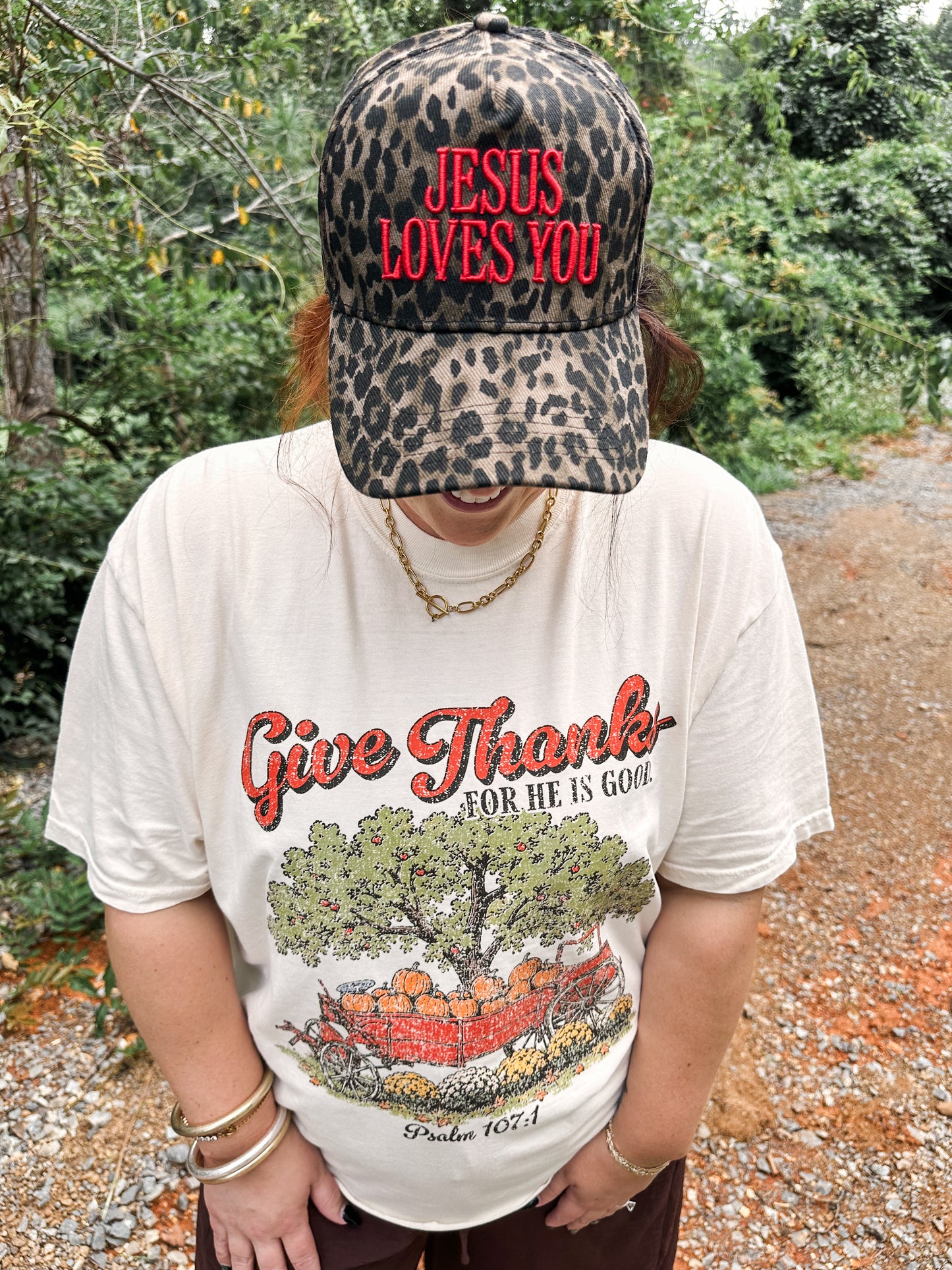 JESUS LOVES YOU leopard hat